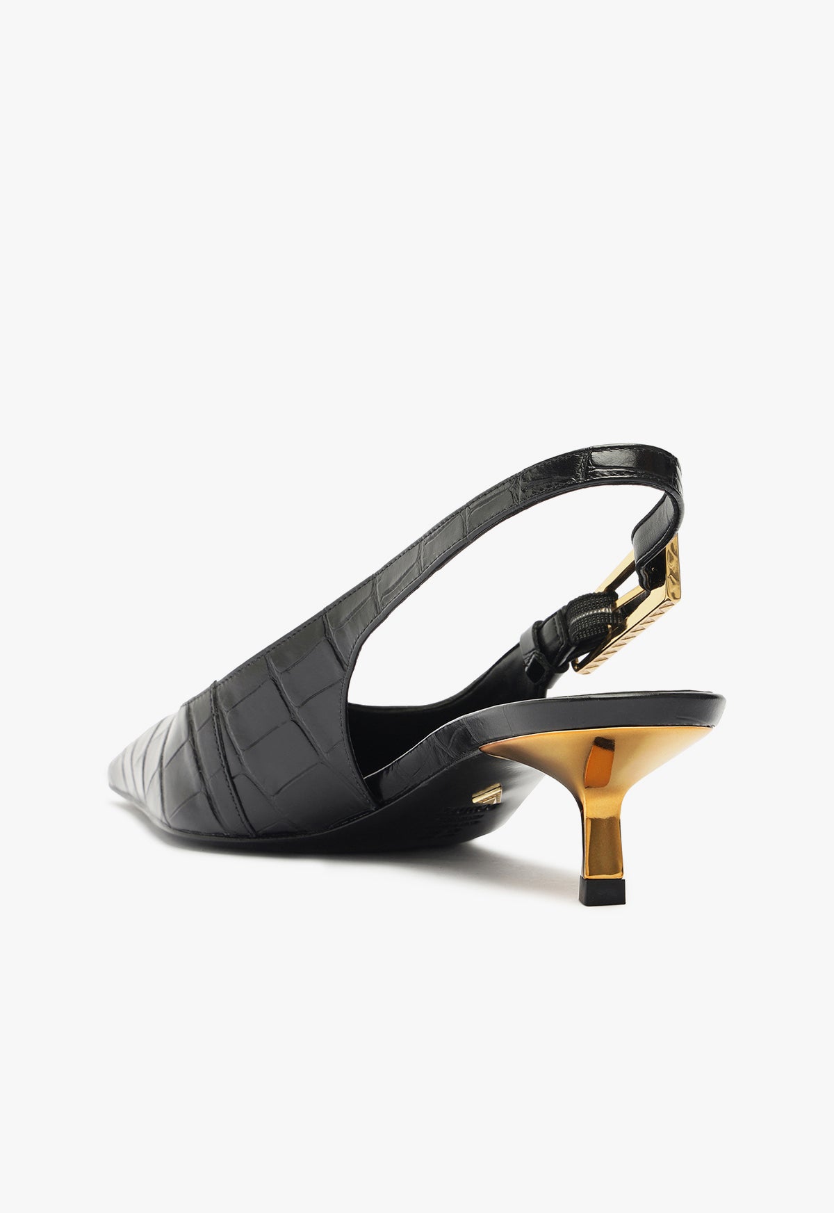 Ciara Crocodile Embossed Leather Pump Women's Mid Heel Shoes - Fashionable Office Work & Party Dress Pumps (Style F24, Product Code S2205200010001) - Perfect for Business Meetings, Weddings and Evening Events