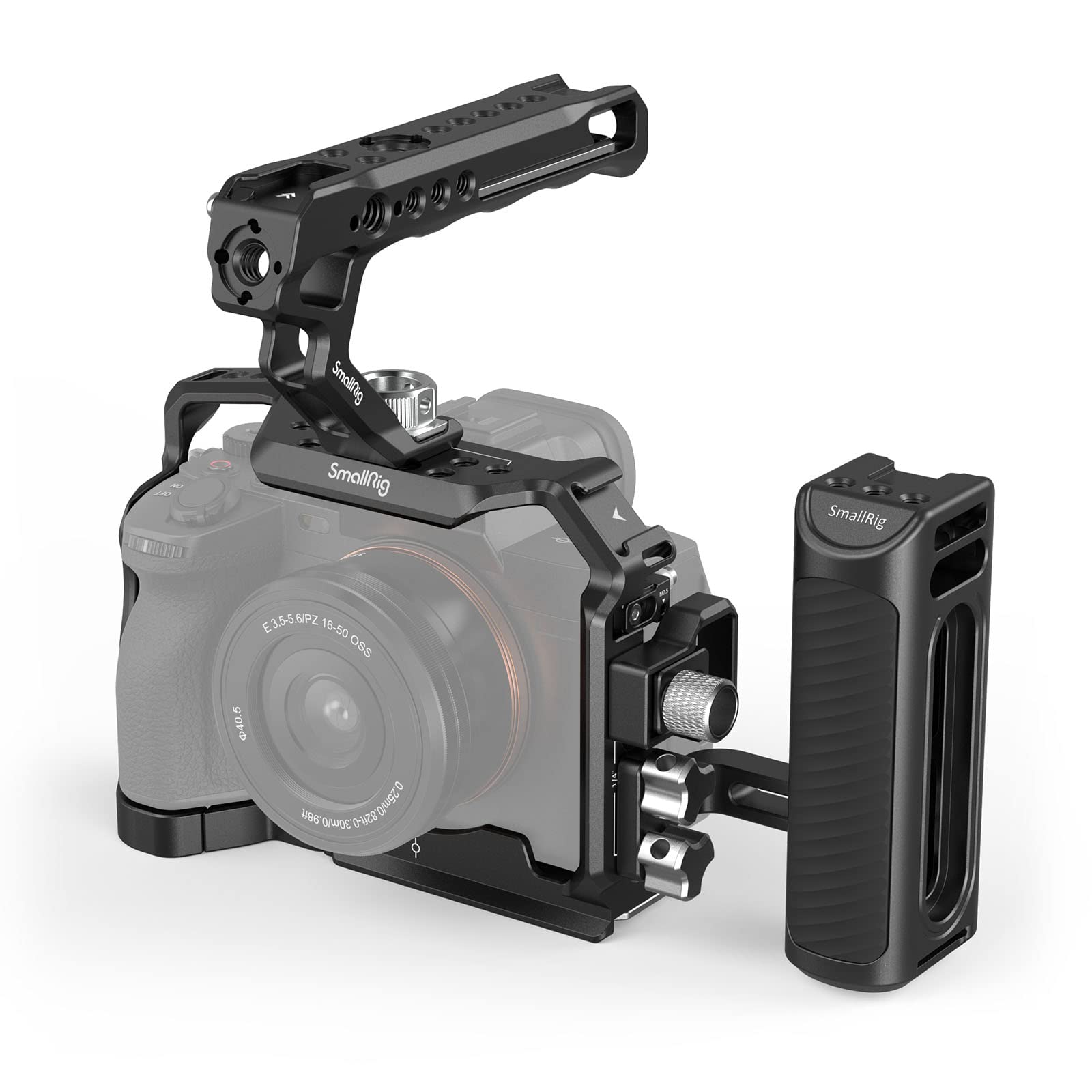 SmallRig Advanced Camera Cage Kit for Sony A7 IV & A7S III - Includes Top Handle, Side Handgrip & HDMI Clamp | Perfect for Vlogging, Film Making & Professional Photography