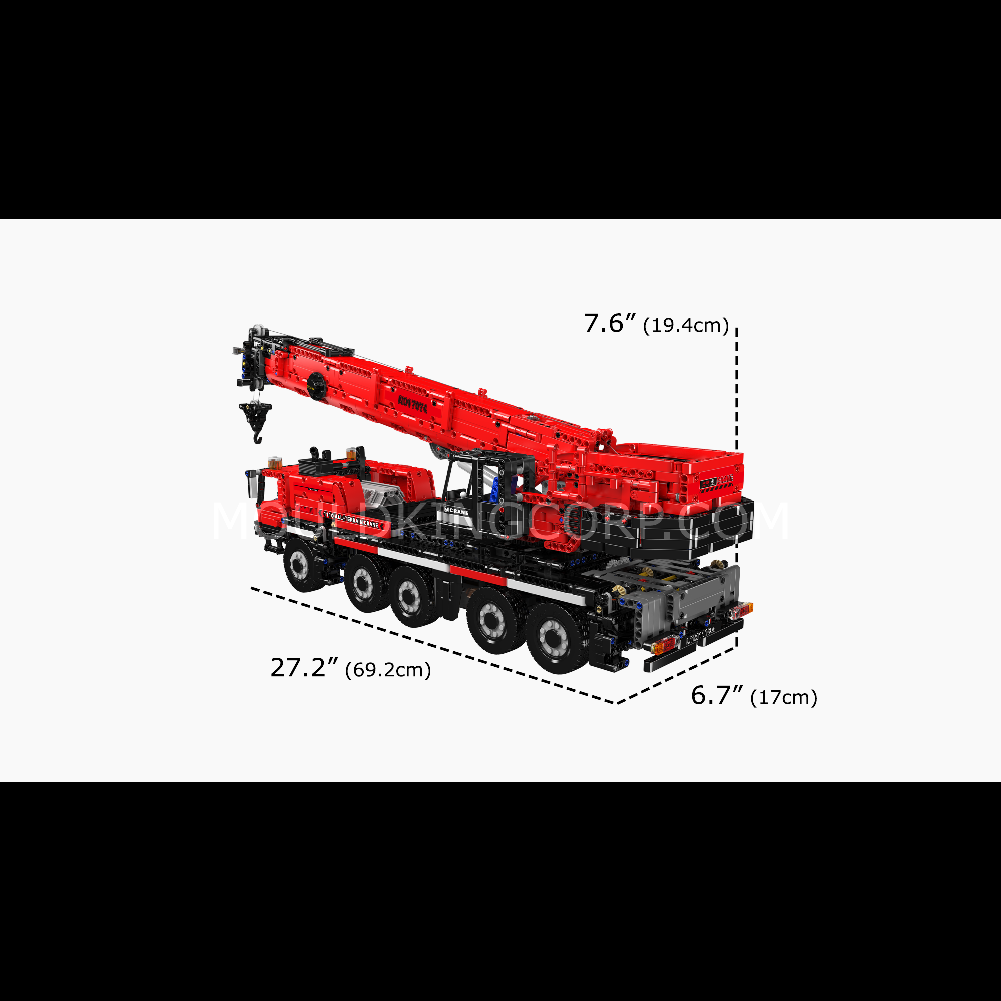 Mould King 17073/17074 LTM 1110 Mobile Crane Building Set - 3,218 Piece Construction Toy for Adults & Kids | STEM Educational Building Blocks | Perfect for Engineering Enthusiasts & Collectors