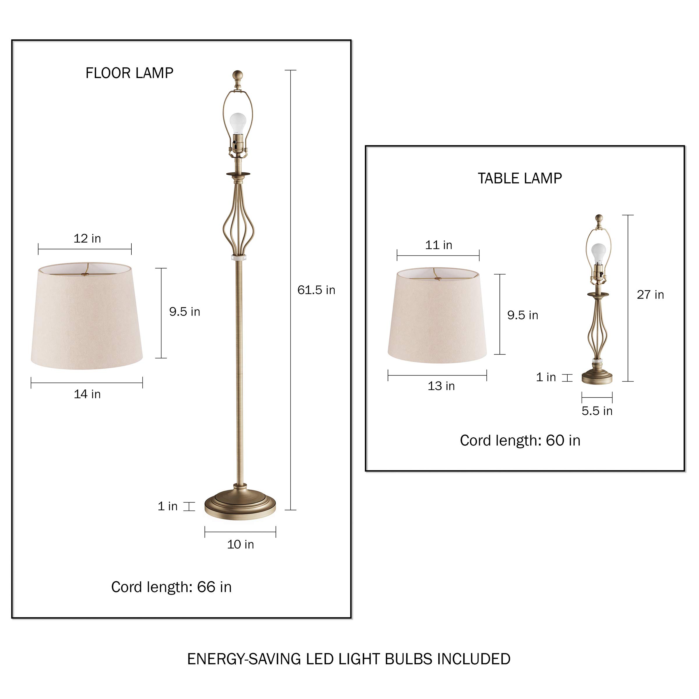 Stylish Set of 3 Matching Curved Openwork Steel Table and Floor Lamps for Living Room, Bedroom & Office - Energy Efficient LED Lighting - Perfect for Modern Home Decor, Reading Nook & Cozy Ambiance