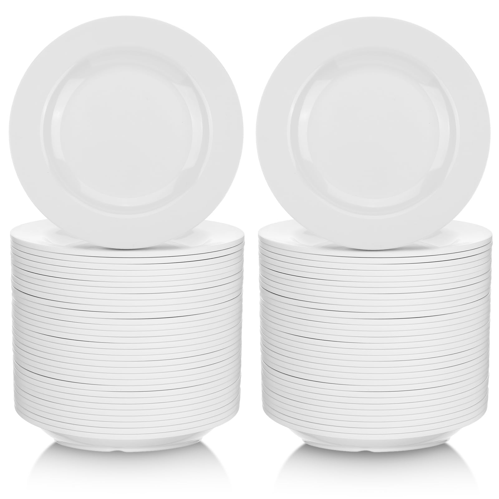 Vesici 36-Piece 5.91 Inch White Appetizer Plates - Small Round Dessert Plates, Lightweight Saucers for Catering, Party Snacks, Dinner & Events - Perfect for Weddings, Cocktail Parties, and Home Entertaining