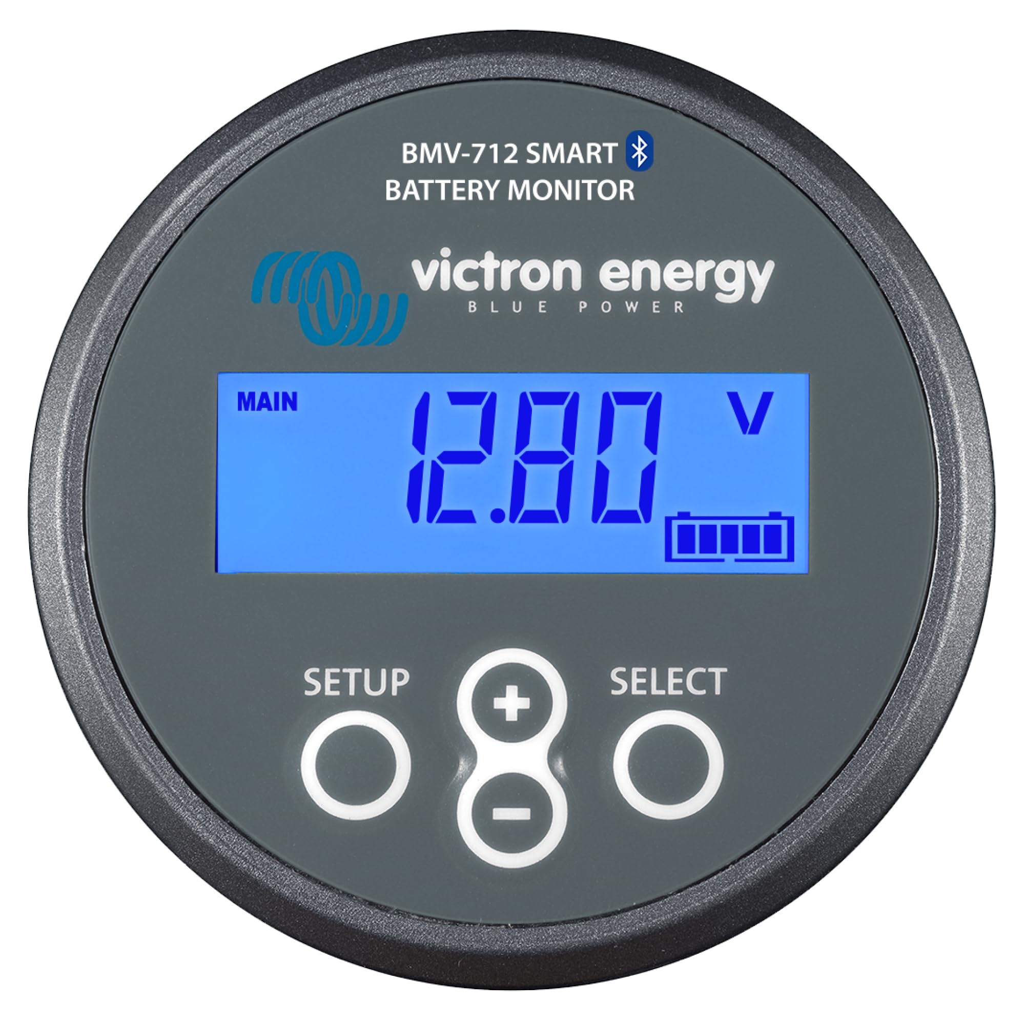Victron Energy BMV-712 Smart Battery Monitor with Bluetooth - Accurate Voltage, Current & Power Tracking for RVs, Boats & Solar Systems (Grey)