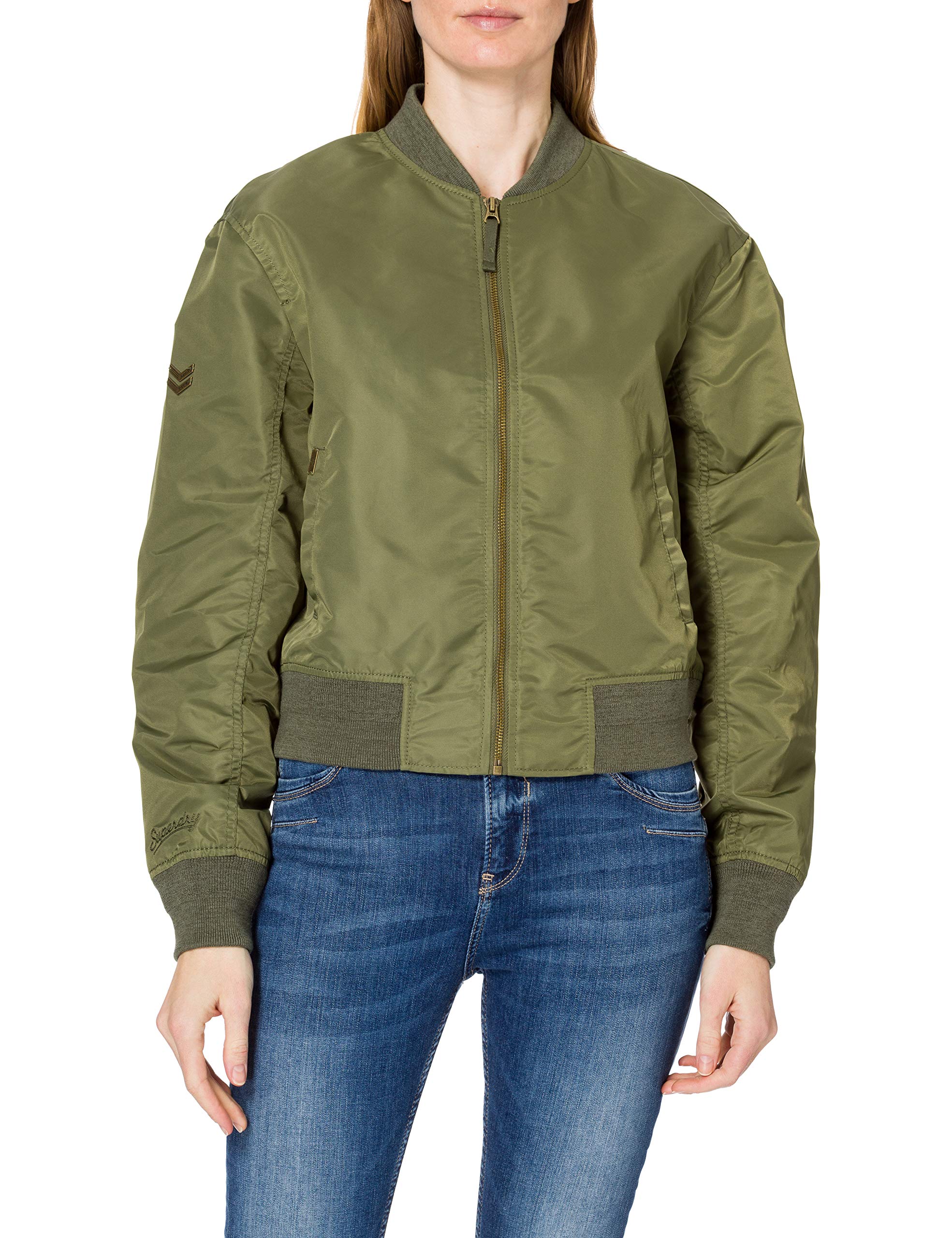 Superdry Women's MA1 Bomber Jacket - Relaxed Fit Zip-Up Lightweight Jacket for Casual Wear & Street Style Fashion