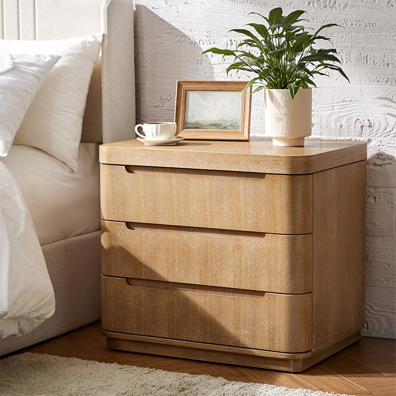 Yolanda Large 3 Drawer Nightstand with Hidden Storage - Modern Bedside Table with Optional Styles - Perfect for Bedroom, Guest Room, or Small Space Organization