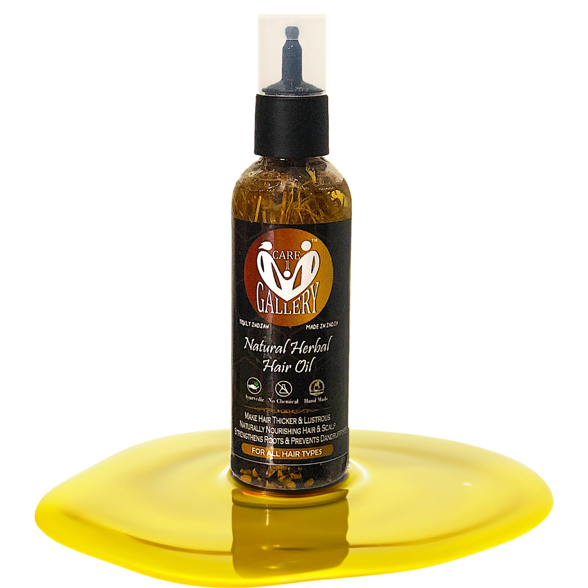 CareOne Gallery Herbal Hair Oil for Men & Women – Reduce Hair Fall, Dandruff & Promote Hair Growth | 100ml | Natural Hair Care Solution for Daily Use & Scalp Massage