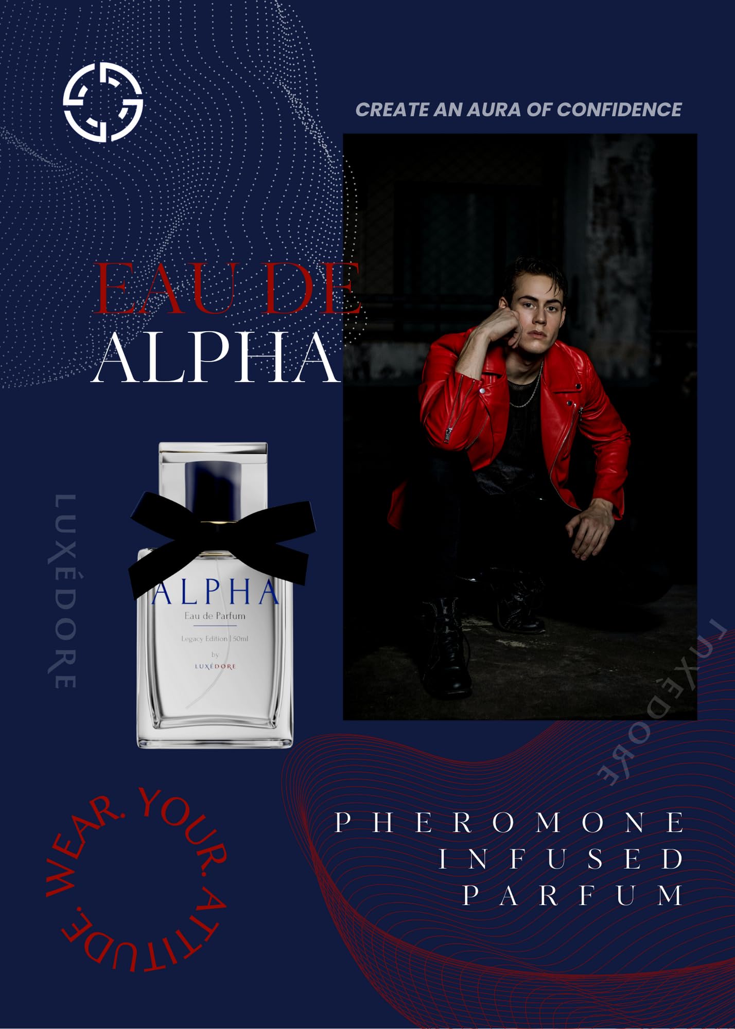 ALPHA Classic Eau De Parfum for Men - Fresh Woody Jasmine Pheromone Cologne | Long Lasting Fragrance for Date Night, Office & Special Occasions