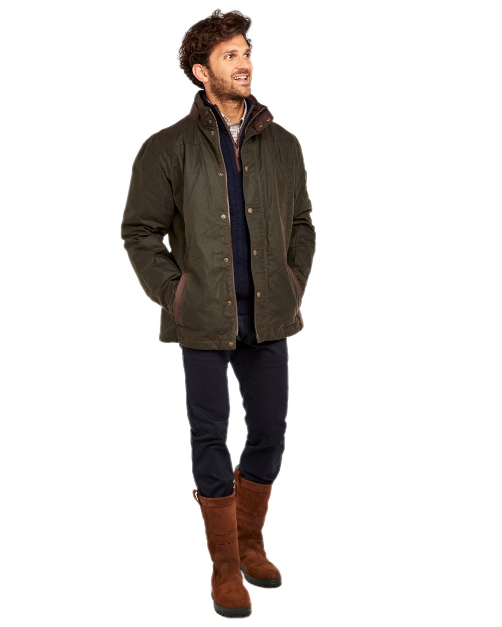 Dubarry Carrickfergus Waxed Jacket - Waterproof & Windproof Men's Outdoor Coat for Hiking, Fishing & Countryside Adventures