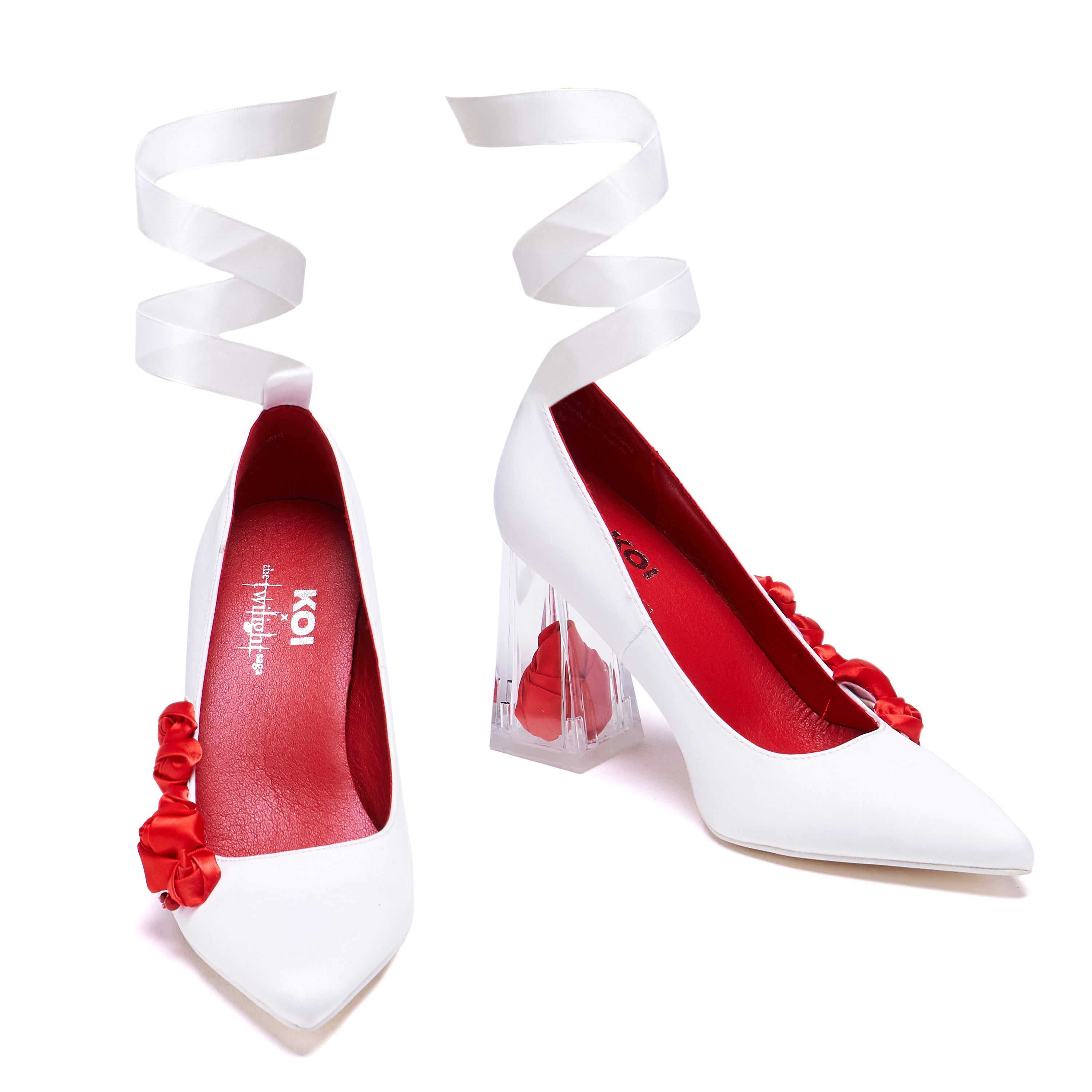 Bella's Nightmare Rose Heels with Pearl Accents - Elegant Women's High Heel Shoes for Evening Parties, Prom, Weddings & Special Occasions