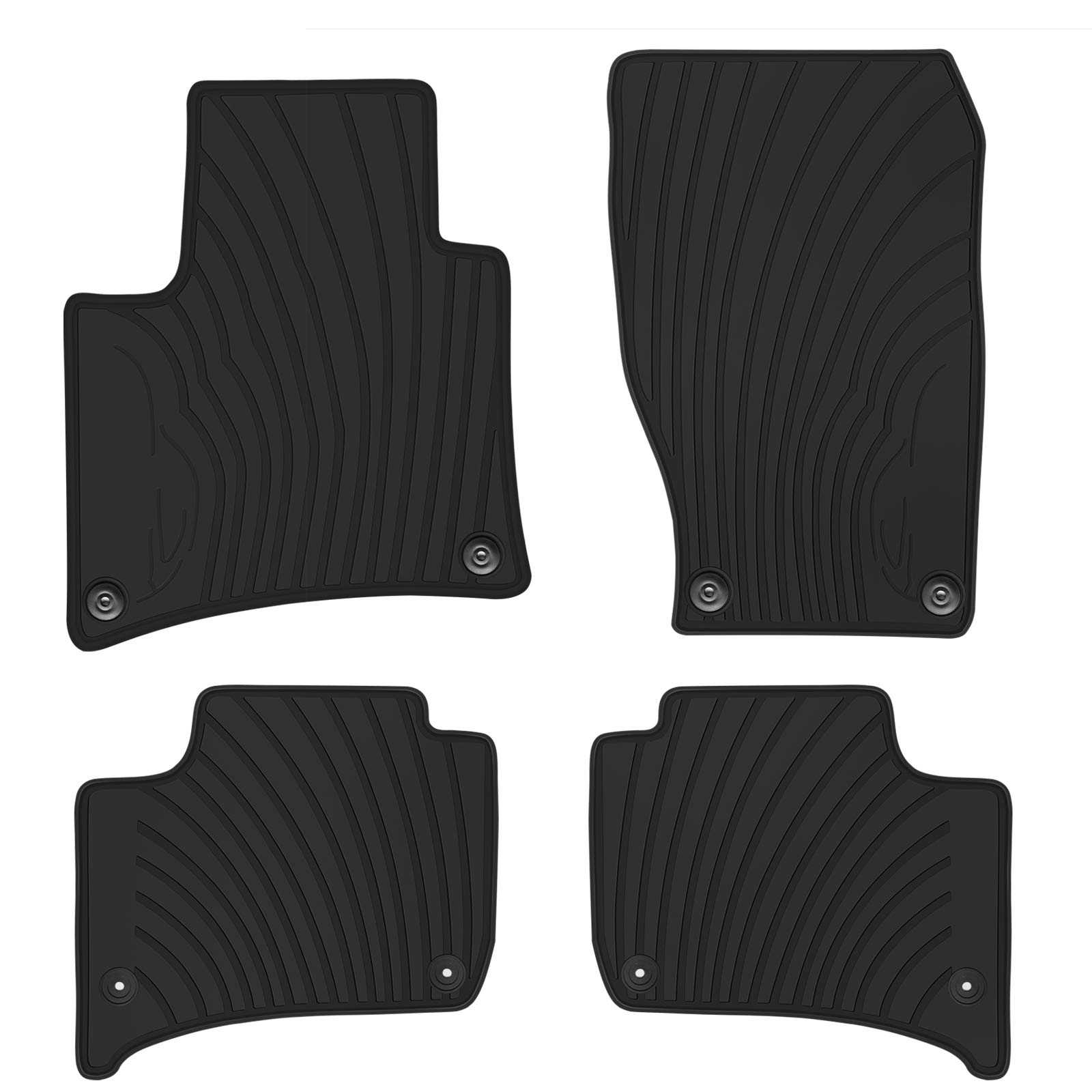 Premium Custom Fit Car Floor Mats for Porsche Cayenne 2011-2018 - Heavy Duty Black Rubber Floor Liners Set | Waterproof, All-Weather Protection, Odorless | Perfect for Daily Commutes, Road Trips & Off-Road Adventures