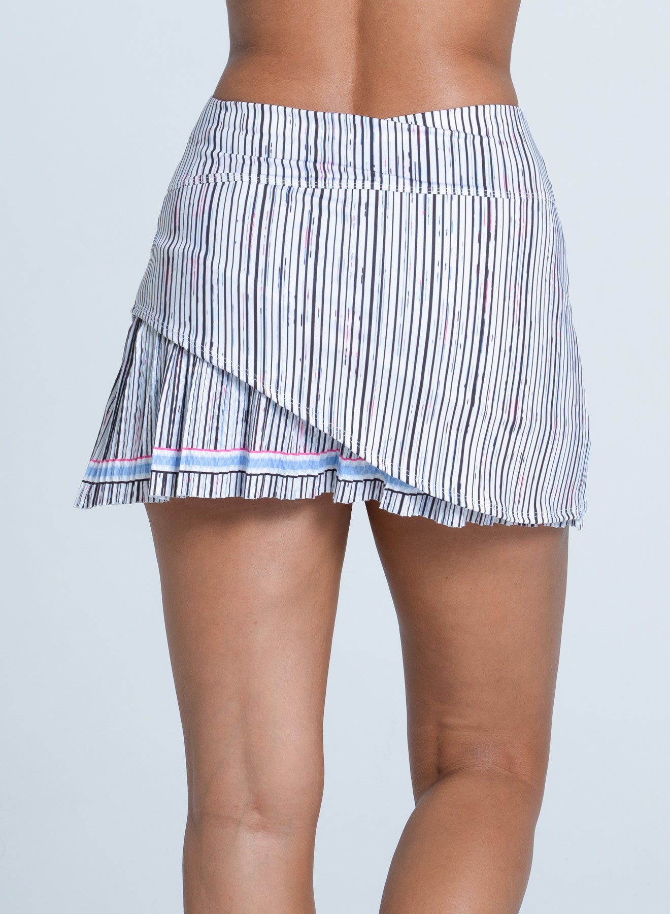 Peek A Blue Pleated Skirt - Women's A-Line Midi Skirt with Side Slits | Perfect for Office, Date Night & Spring Outfits | Size 14