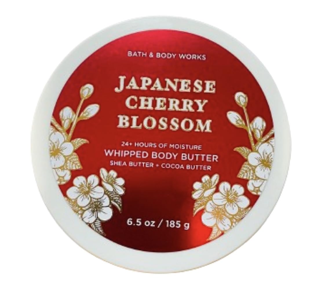 Bath and Body Works Japanese Cherry Blossom Ultra Shea Body Cream 6.5Oz - Deep Moisturizing for Dry Skin, Luxurious Gift for Women - Perfect for Daily Hydration & Spa Nights