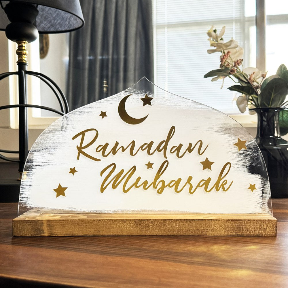Ramadan Mubarak Islamic Gift Set - Elegant Table Decor for Eid Celebration - Perfect for Home, Mosque & Holiday Party Decorations