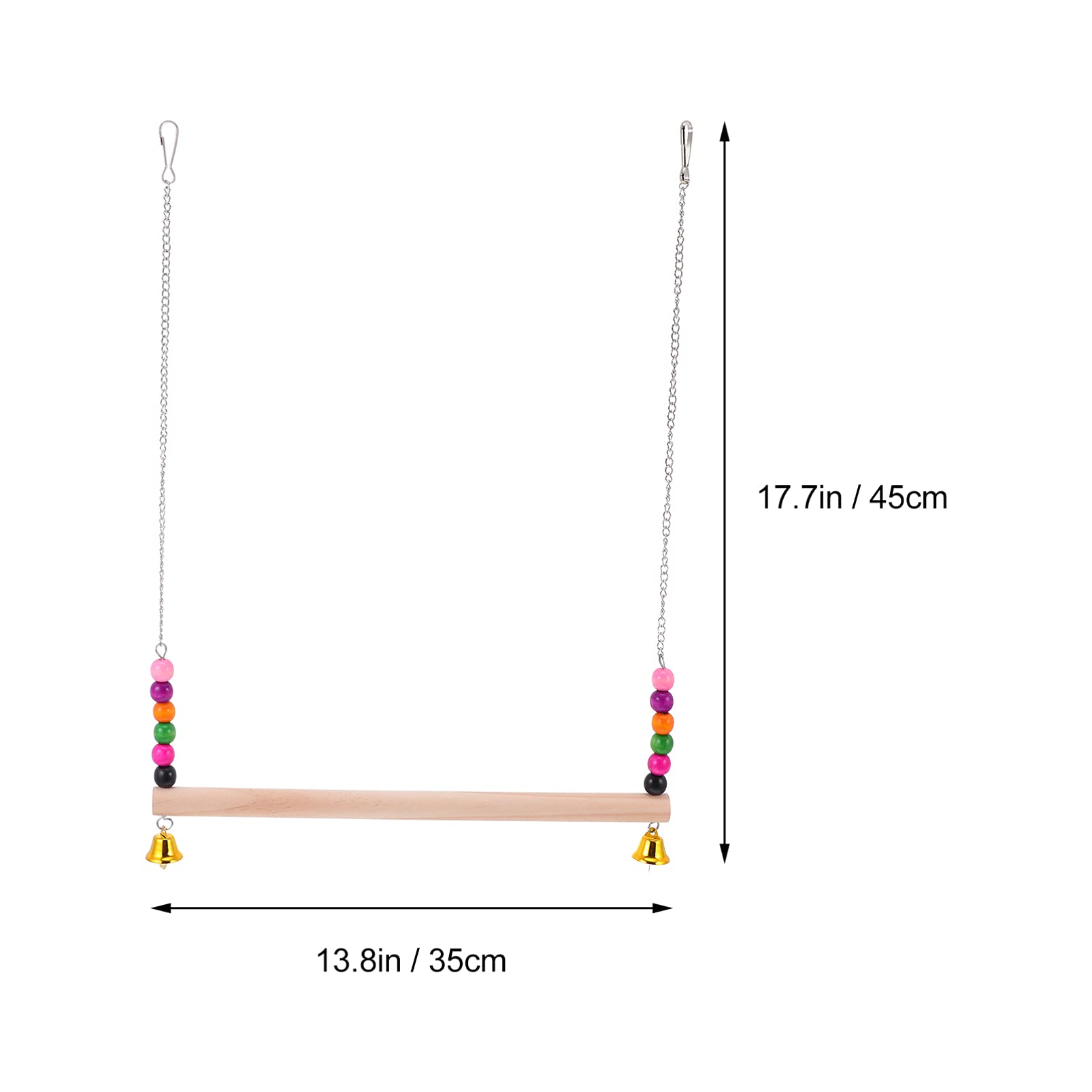 Balacoo 3-Piece Stainless Steel Bird Swing Toy Set - Chicken Swing, Parrot Chewing Toy & Pecking Stand for Cage - Durable Pet Toys for Parrots, Chickens & Poultry - Perfect for Play, Exercise & Mental Stimulation