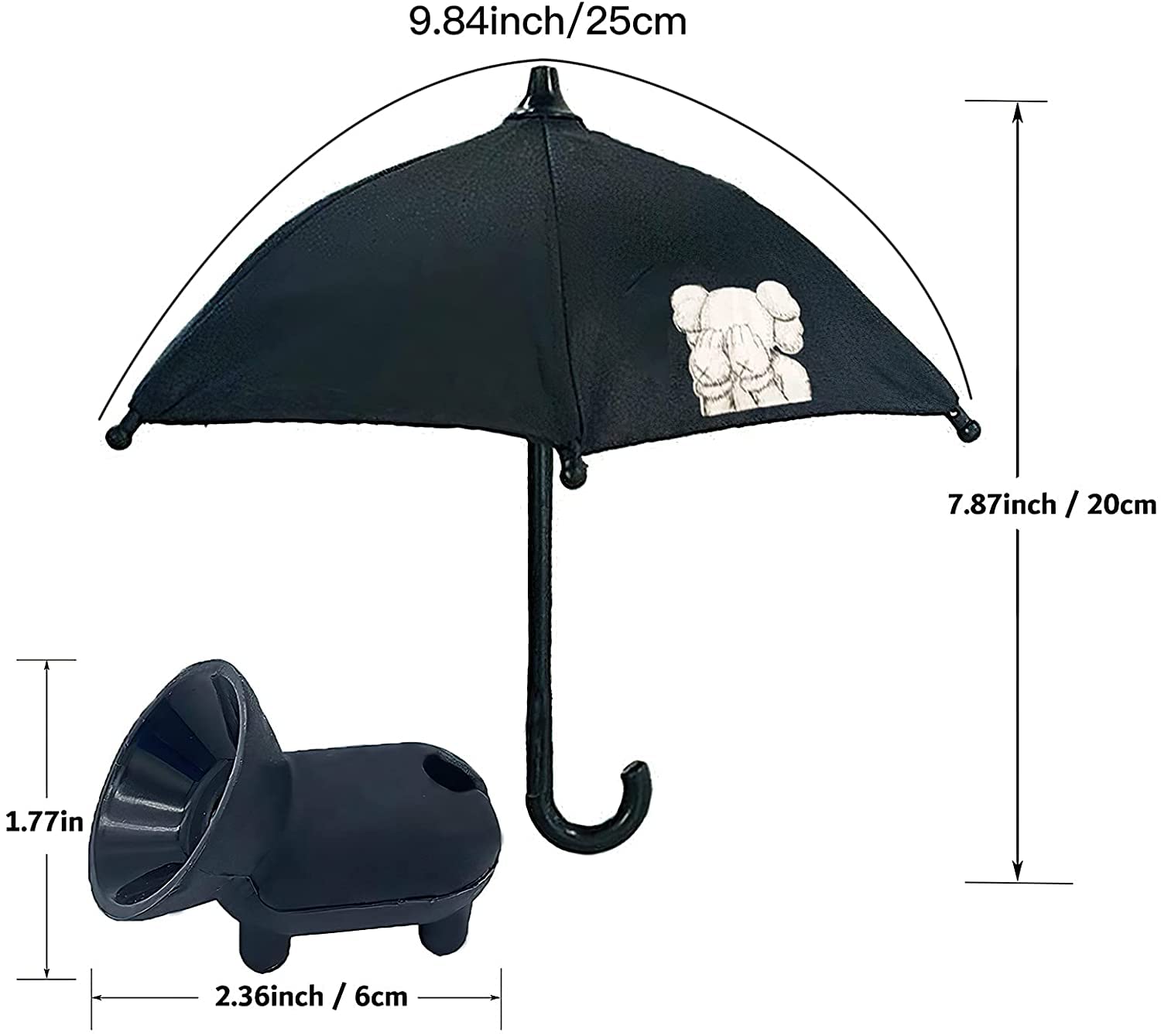 Universal Adjustable Phone Stand with Suction Cup & Sun Shade - Anti-Glare Sun Shield Holder for Smartphones, Perfect for Outdoor Use at Beach, Pool or Picnic (Red Flower Design)
