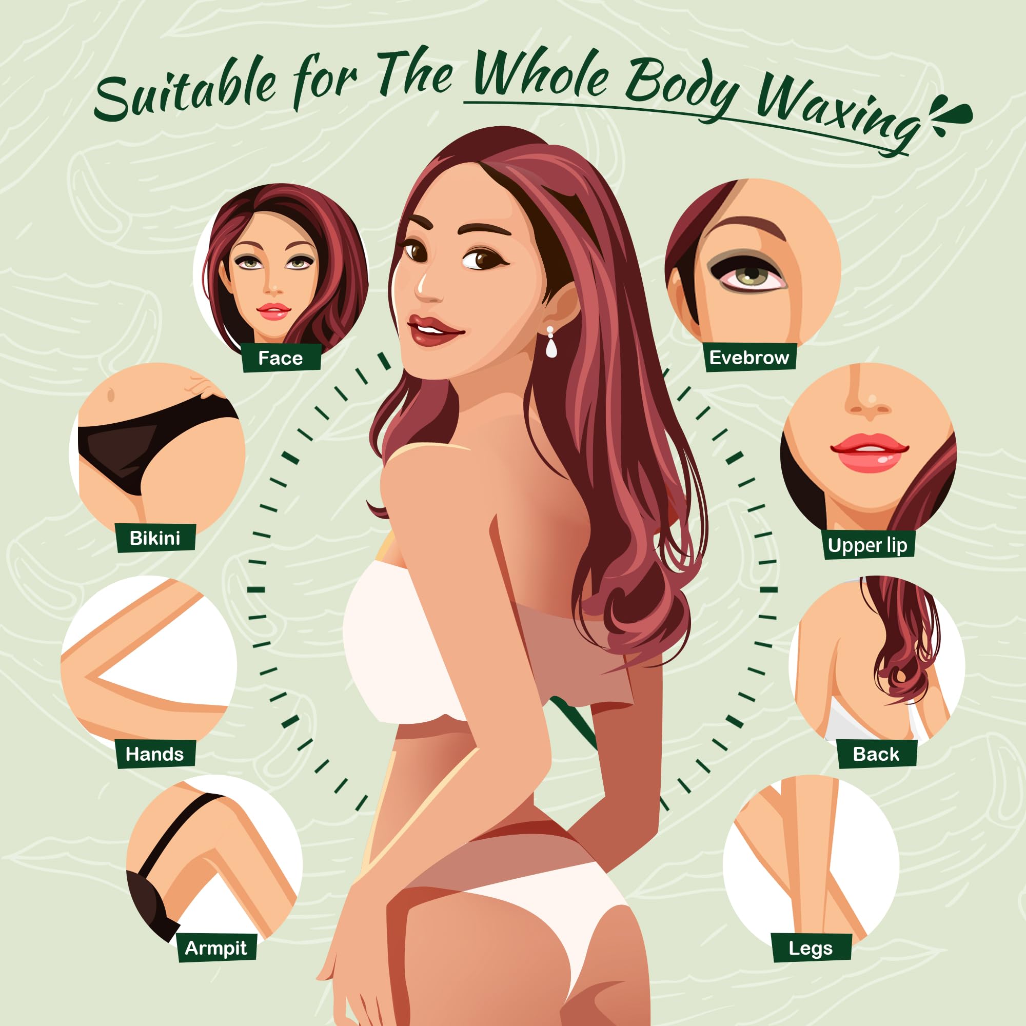 Natural Aloe Vera Wax Hair Removal Beads for Full Body - Gentle & Effective At-Home Hair Removal for Legs, Arms, Bikini Line & Face