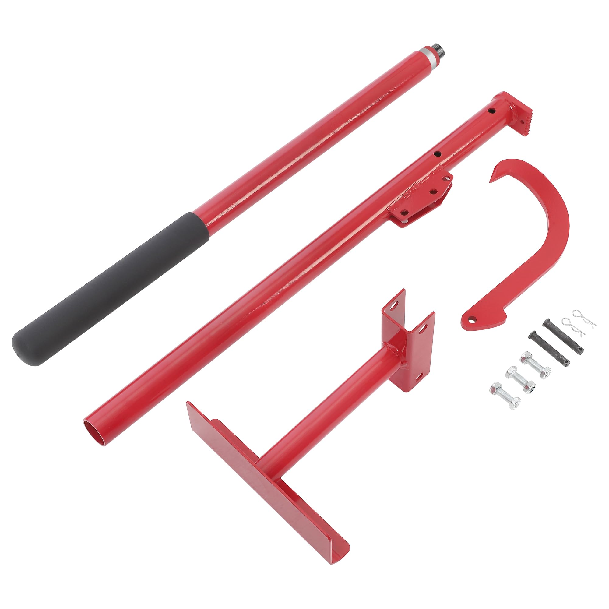 48IN Cant Hook Log Peavey Tool - 2-in-1 Adjustable Logging Equipment with Timberjack Lifter & Rubber Handle - Heavy Duty Log Roller for Wood Splitting, Forestry Work and Firewood Processing