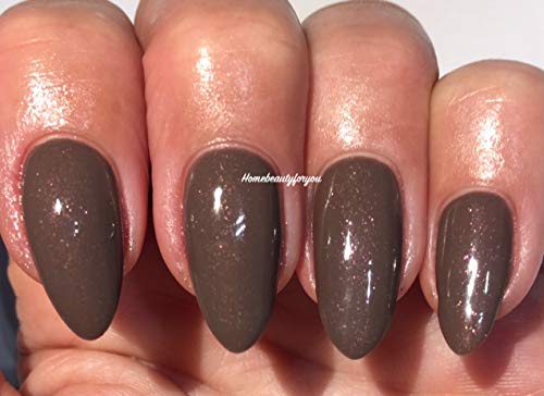 Bluesky Gel Nail Polish - Mocha Brown Shimmer (A14) 10ml, UV LED Soak Off, Long Lasting & Chip Resistant - Perfect for Manicures, Pedicures, Nail Art & Salon Use (Requires UV/LED Lamp for Curing)