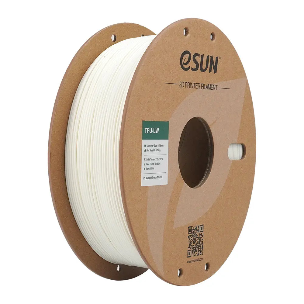 eSUN eTPU LW 3D Printing Filament 0.75kg (1.65 lbs) - Flexible, Durable Material for Cosplay, Footwear & Shock Absorption Projects