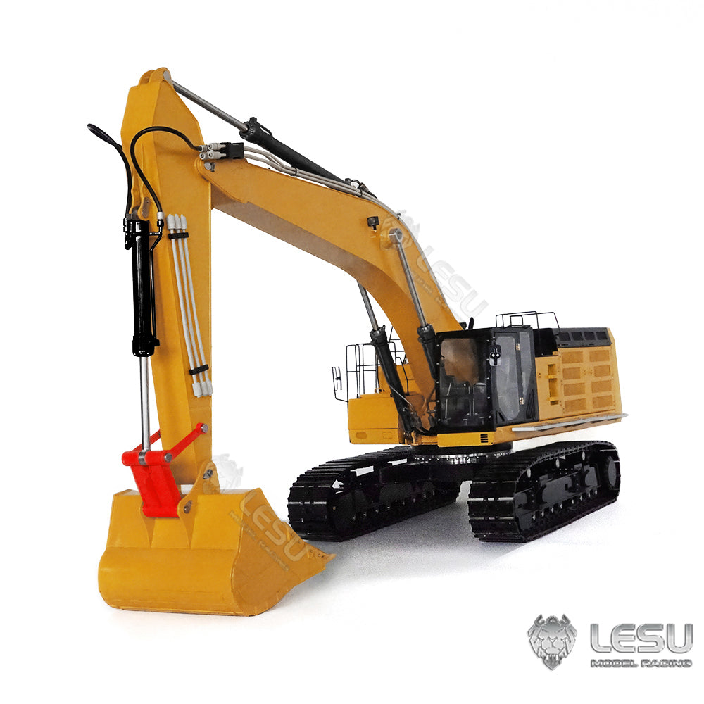 LESU 1/14 Scale Hydraulic RC Excavator 374F - Fully Assembled & Painted Radio Controlled Digger with Metal Protective Fences & Quick Coupler Bucket - Perfect for Construction Simulation, RC Hobbyists, and Collectors