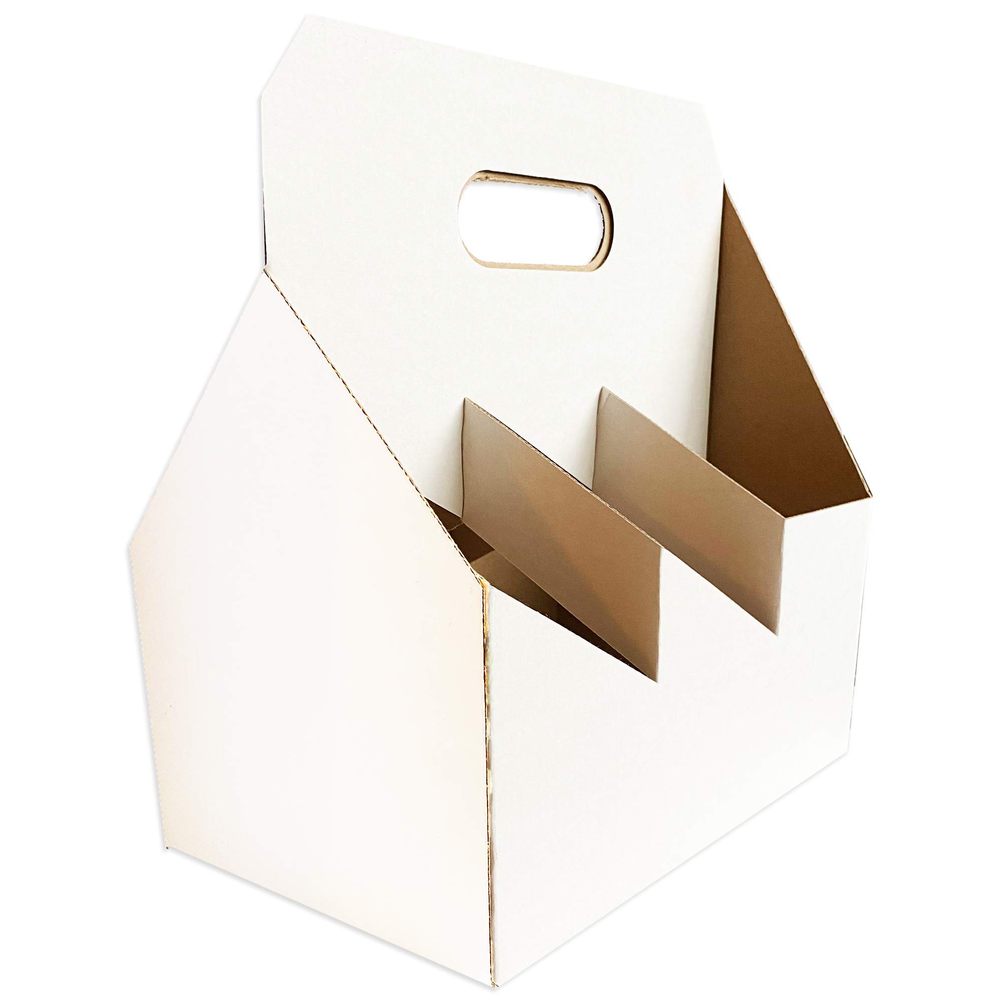6-Pack White Wine Bottle Carrier - Holds 750ml Wine or 22oz Beer Bottles | Perfect for Parties, Picnics & Gift Giving