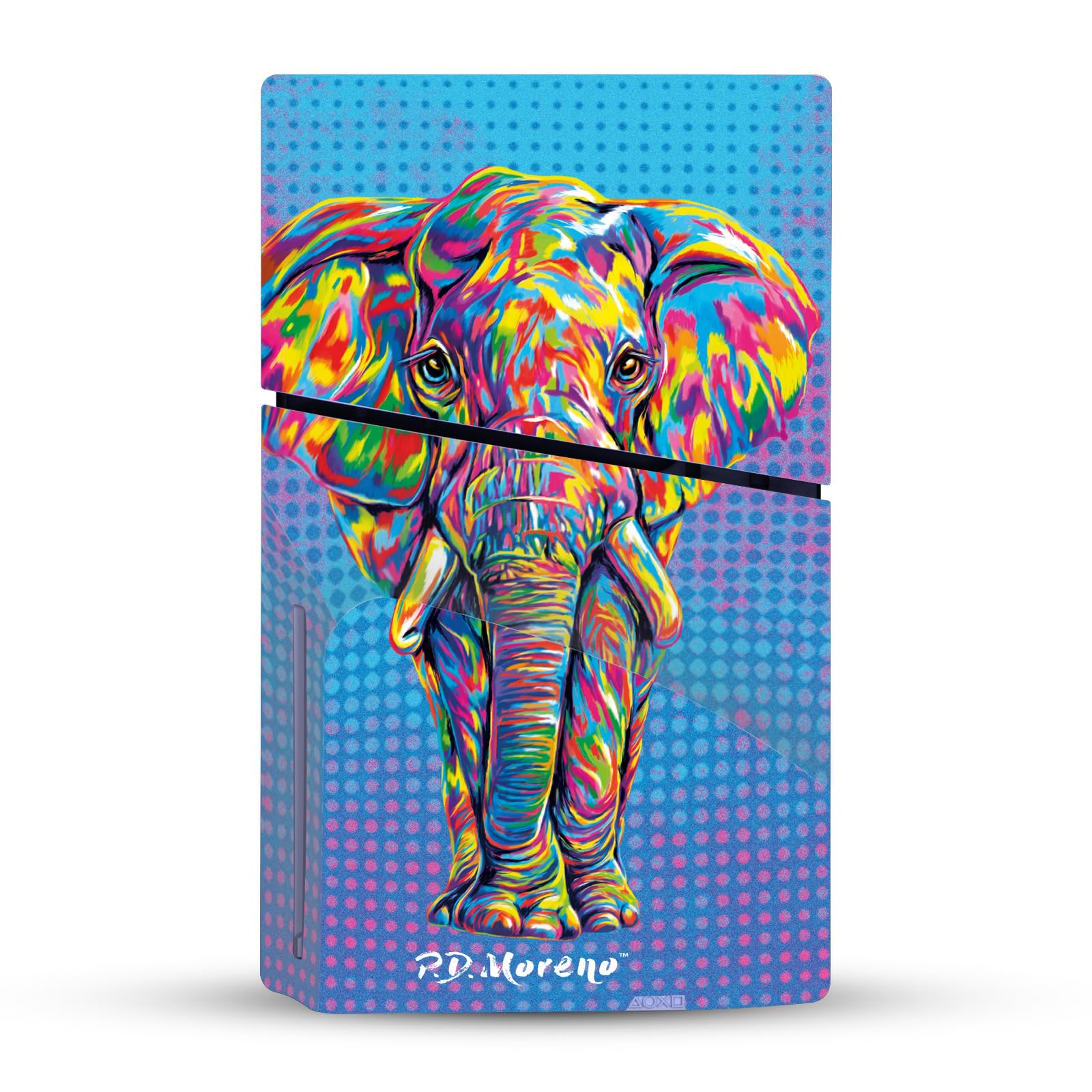 Official P.D. Moreno Elephant Animals II Vinyl Skin Sticker for Sony PlayStation 5 PS5 Slim/Pro Disc Edition Console & DualSense Controller - Gaming Decal for Customization & Protection - Perfect for Gamers, Collectors, and PS5 Enthusiasts