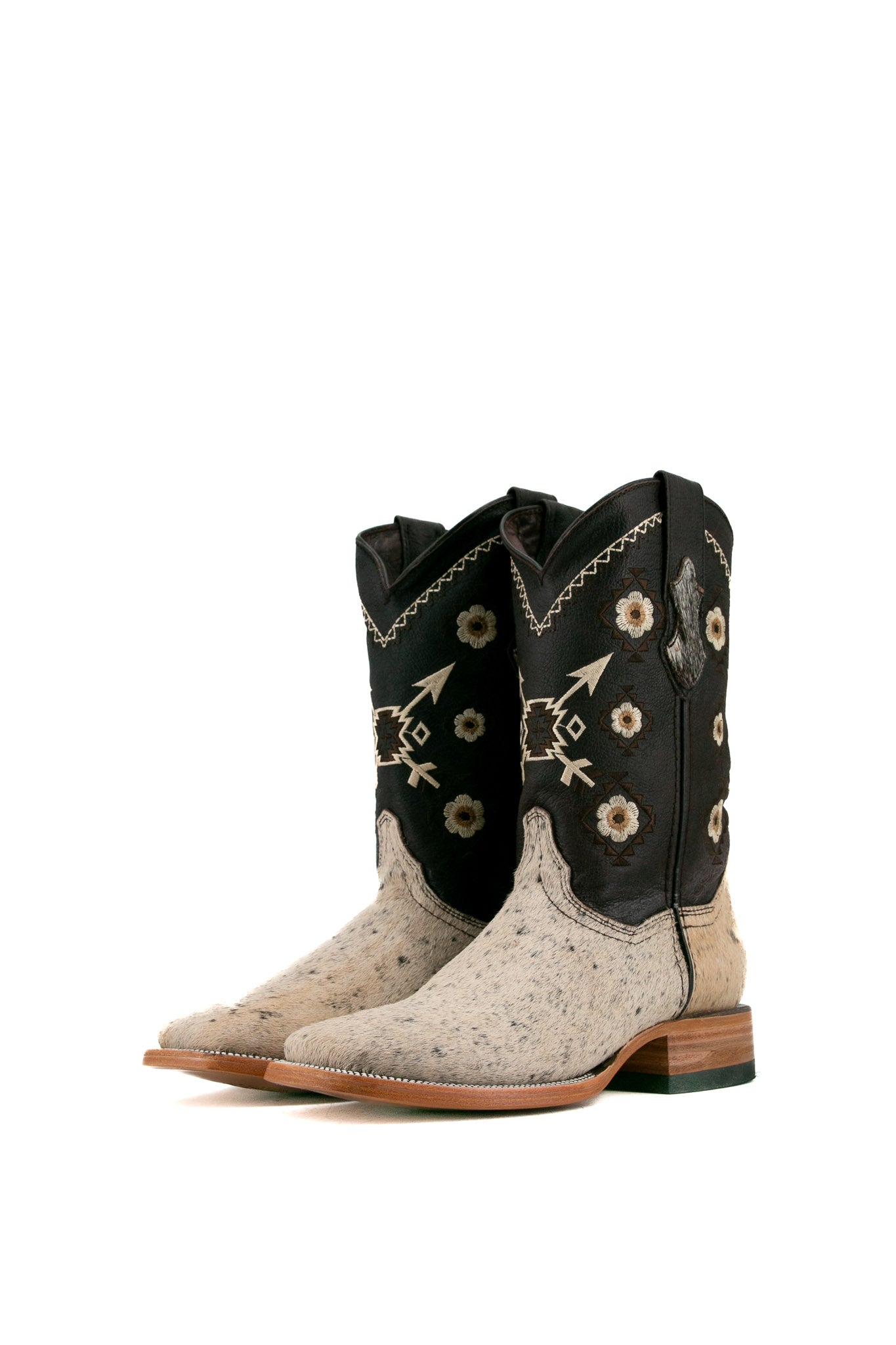 Women's Genuine Cowhide Square Toe Cowgirl Boots - Western Style Riding Boots Size 9 | Comfortable & Durable for Country Dancing, Rodeo Events & Everyday Wear