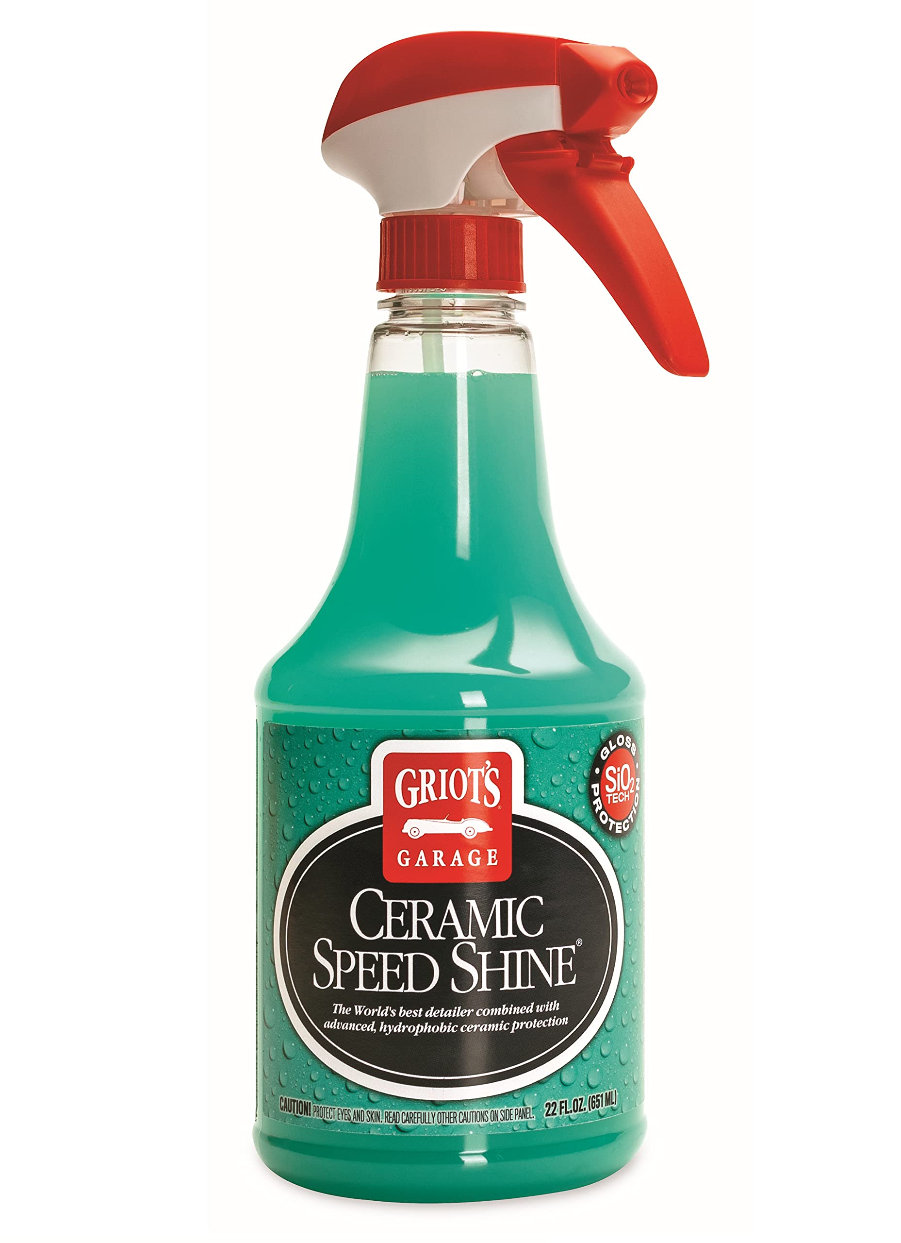 Griot's Garage 10945 Ceramic Speed Shine 22oz – Premium Ceramic Quick Detailer & Clay Lubricant for Cars, Trucks & Motorcycles | Adds SiO2 Protection | Safe for All Ceramic Coatings | Perfect for Detailing, Waxing & Maintaining Vehicle Shine