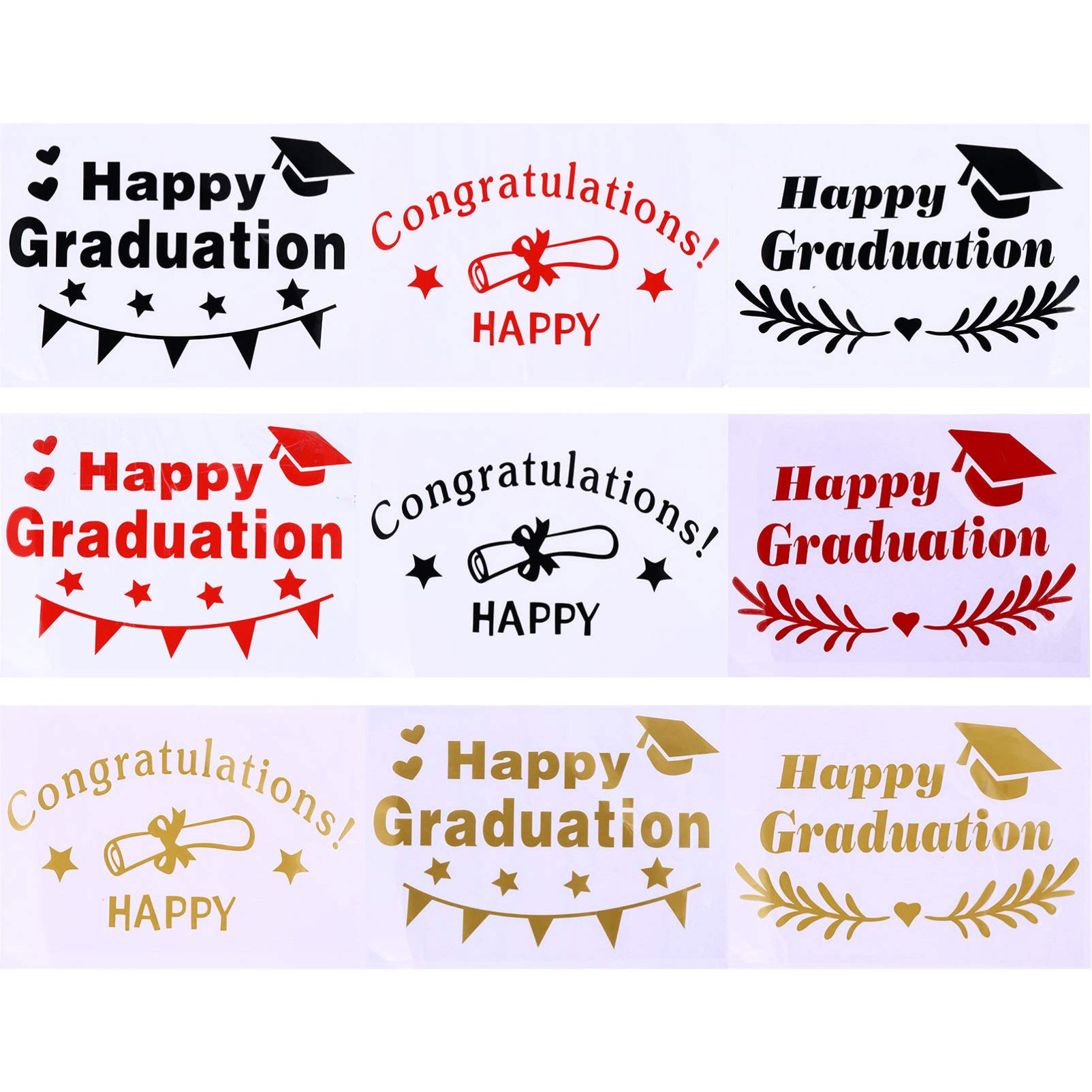 PRETYZOOM Scrapbooking Stickers - 9PCS Letter A Decorative Stickers for Party, Gift Tags, Window & Scrapbook Decor | DIY Crafts, Home & Office Decoration