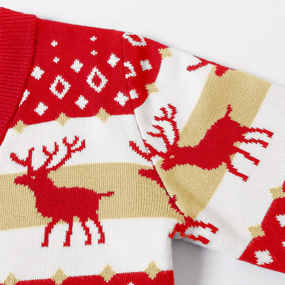 Christmas Reindeer Button-Up Cardigan Sweater for Kids Ages 2-7 | Cozy Holiday Pullover for Family Photos & Winter Celebrations