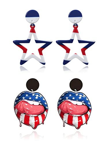 H:4th of July Earrings
