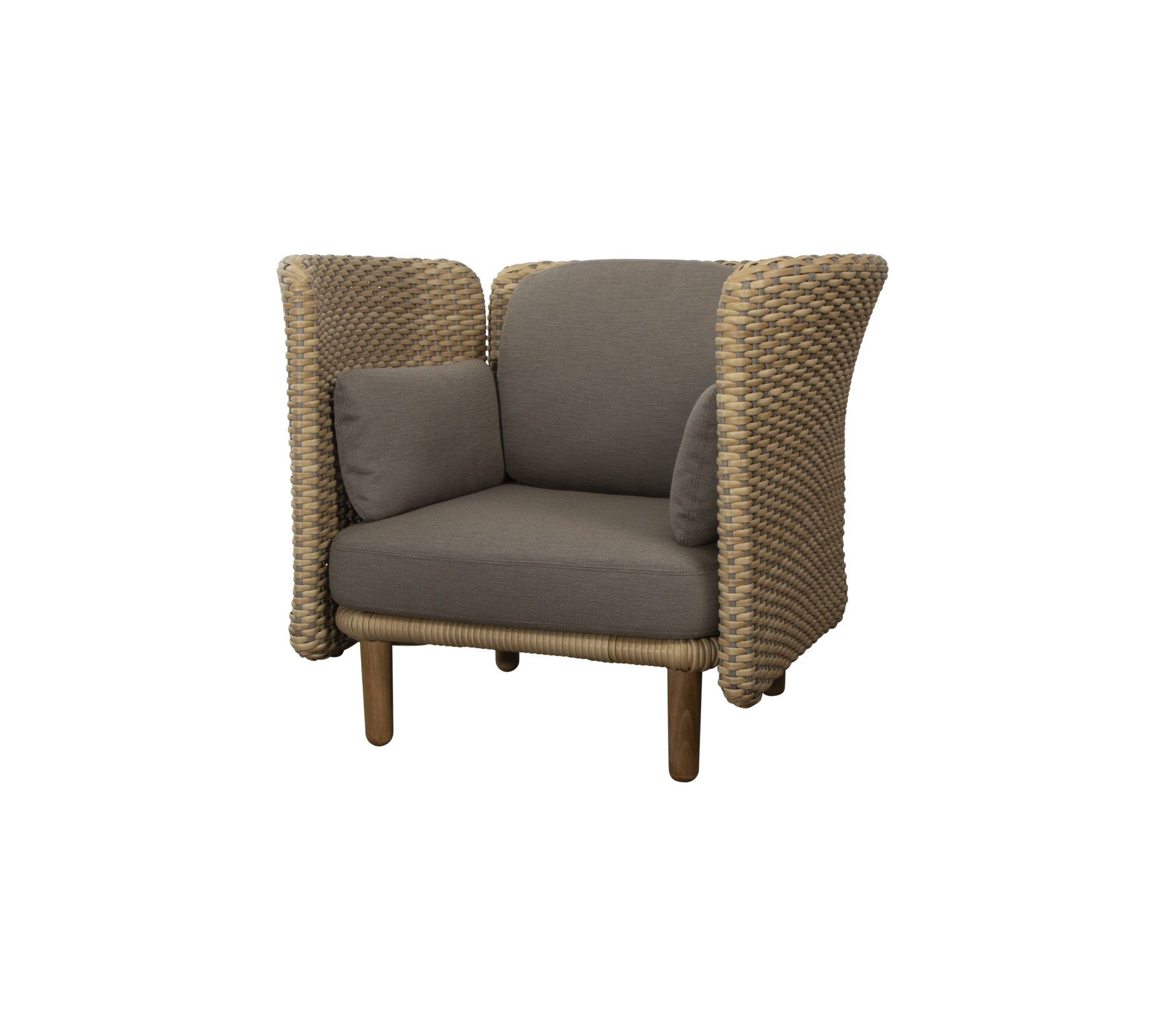 Modern Arch Lounge Chair with Low Armrest and Backrest - Comfortable Mid-Century Style Accent Chair for Living Room, Bedroom, or Office