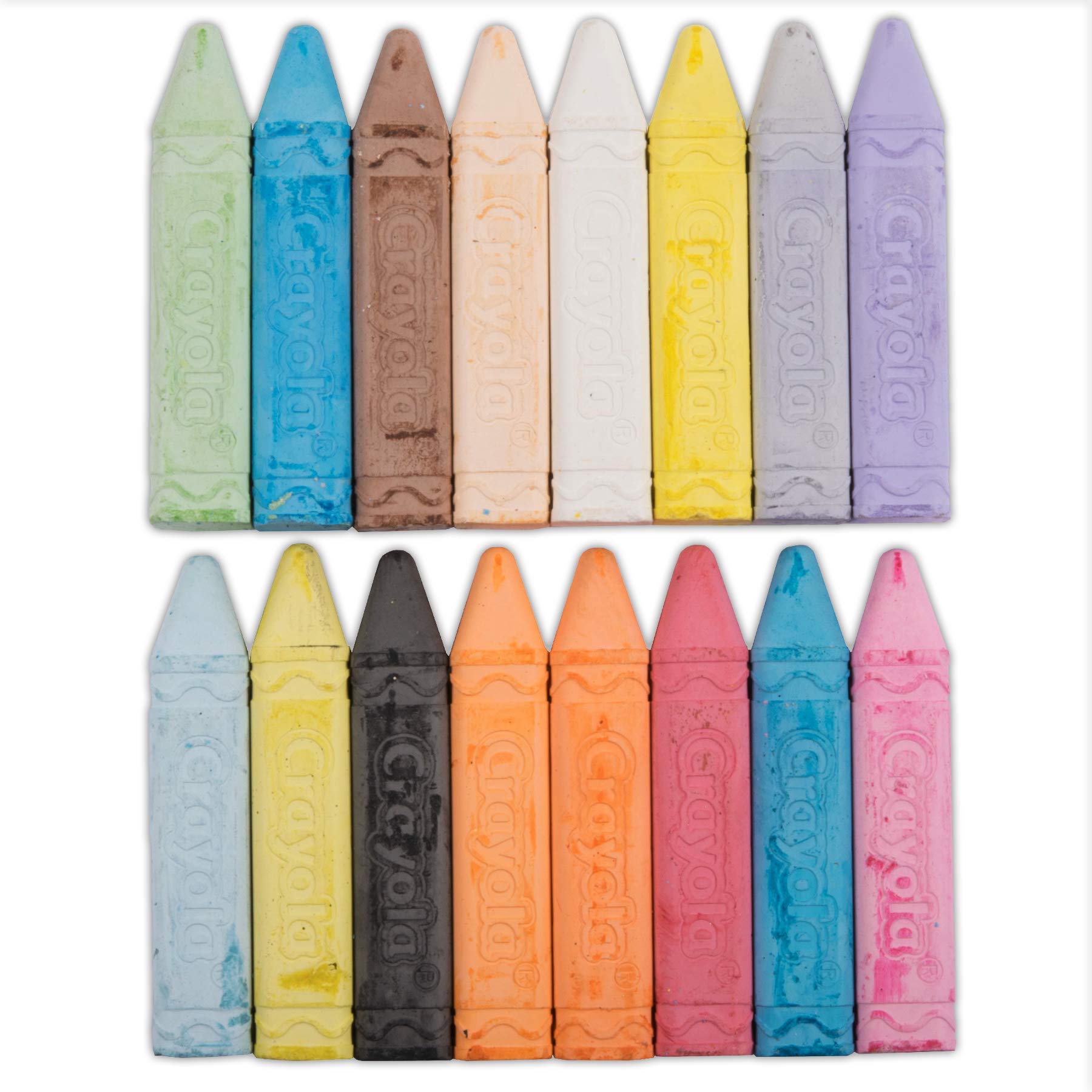 Crayola Sidewalk Chalk - 32 Count (2 Pack of 16) - Non-Toxic, Vibrant Colors for Kids Outdoor Play, Driveway Art, and Summer Activities