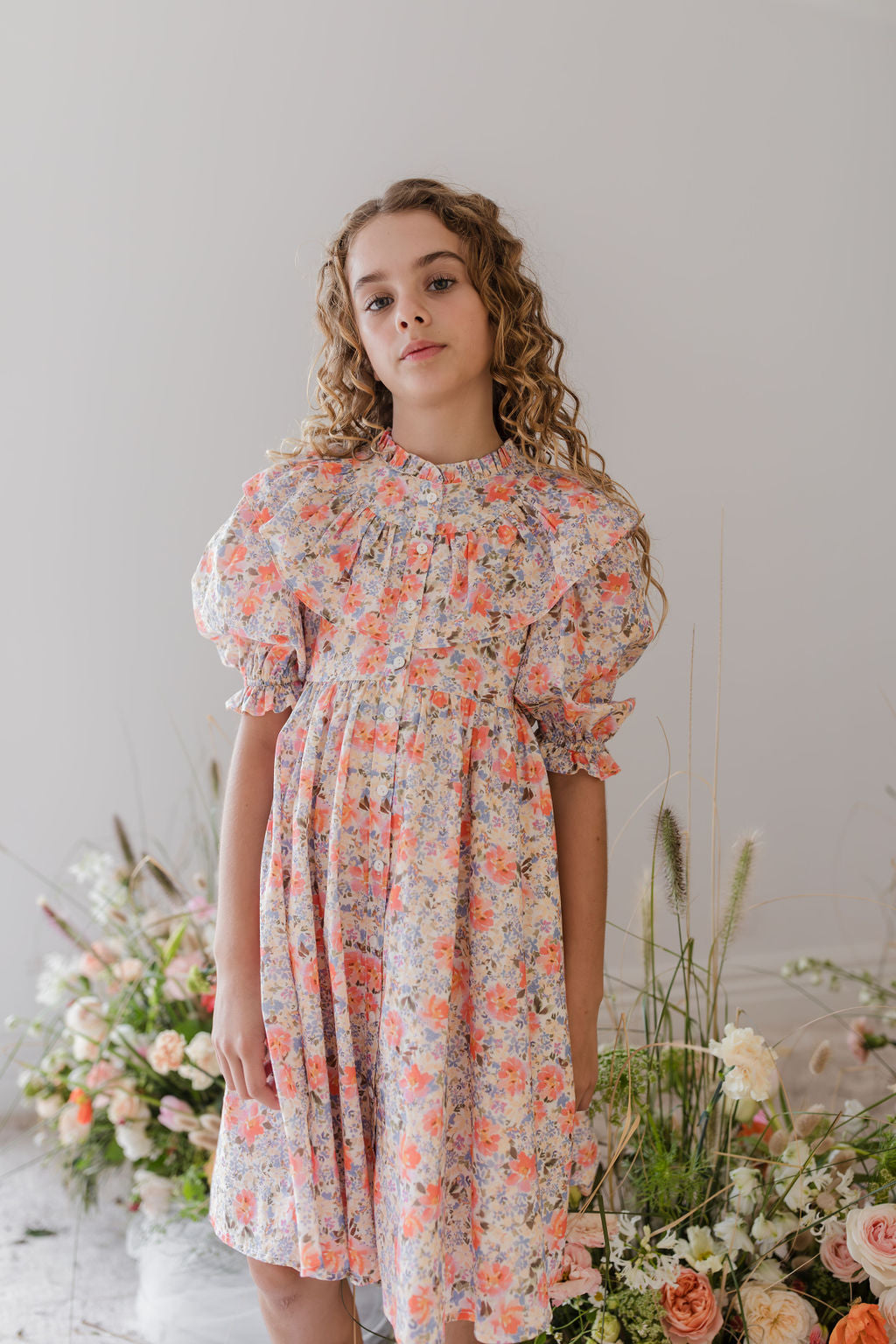 Steph by Petit Amalie Spring Bloom Voile Dress - Floral Print Summer Dress for Women, Lightweight & Breathable, Perfect for Beach, Garden Parties & Vacation Wear