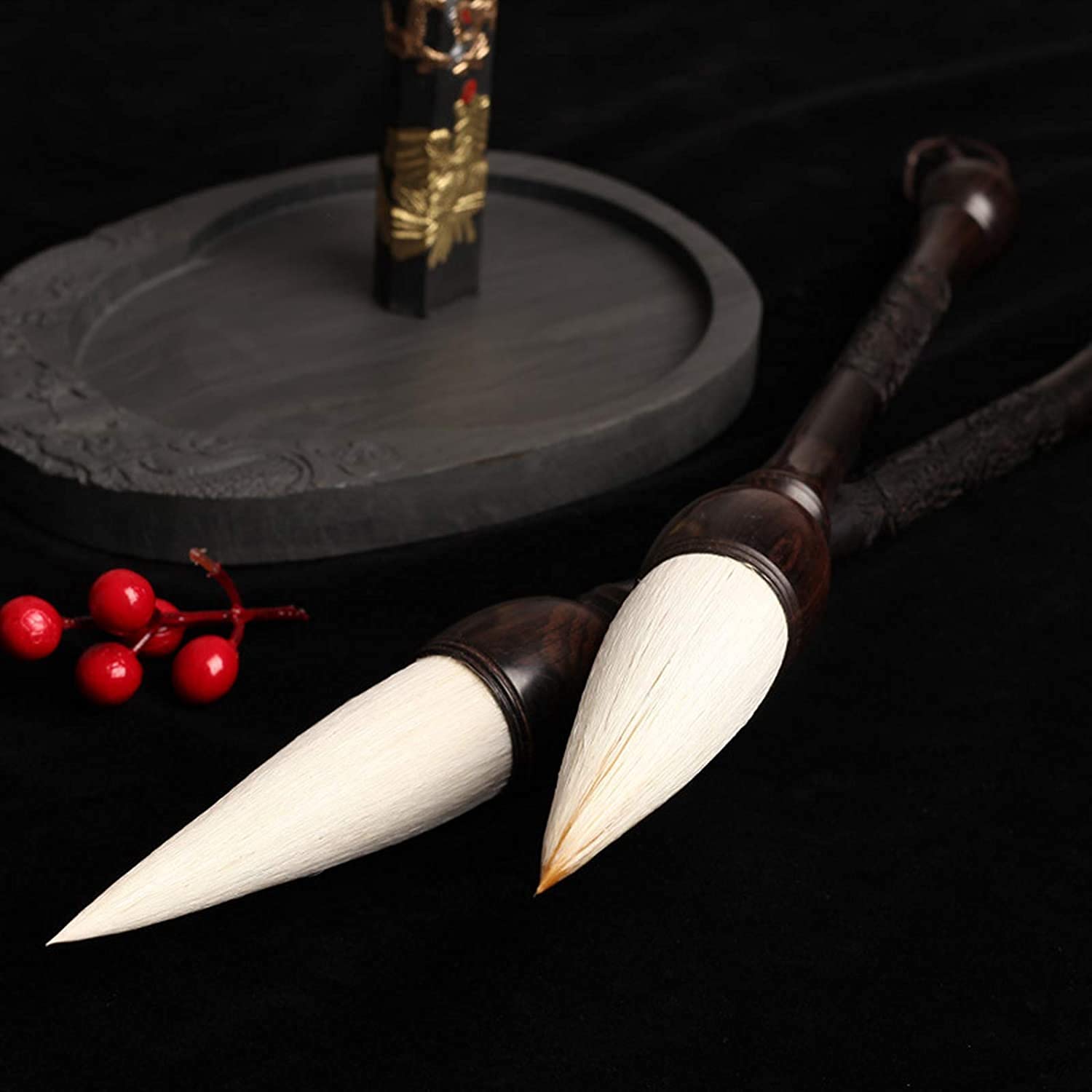 Premium Chinese Calligraphy Brush - Sandalwood Handle for Writing & Sumi Painting | Art & Meditation