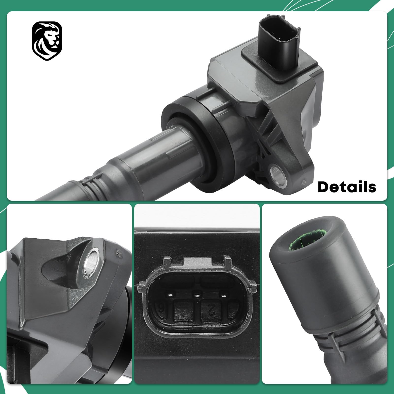 YHTAUTO 4-Pack Ignition Coil Replacement for Honda Civic 2012-2015, HR-V 2016-2022 & Acura ILX 2013-2015 | Compatible with 1.8L 2.0L L4 Engines | Replaces OEM 30520R1AA01 | Improves Engine Performance & Fuel Efficiency