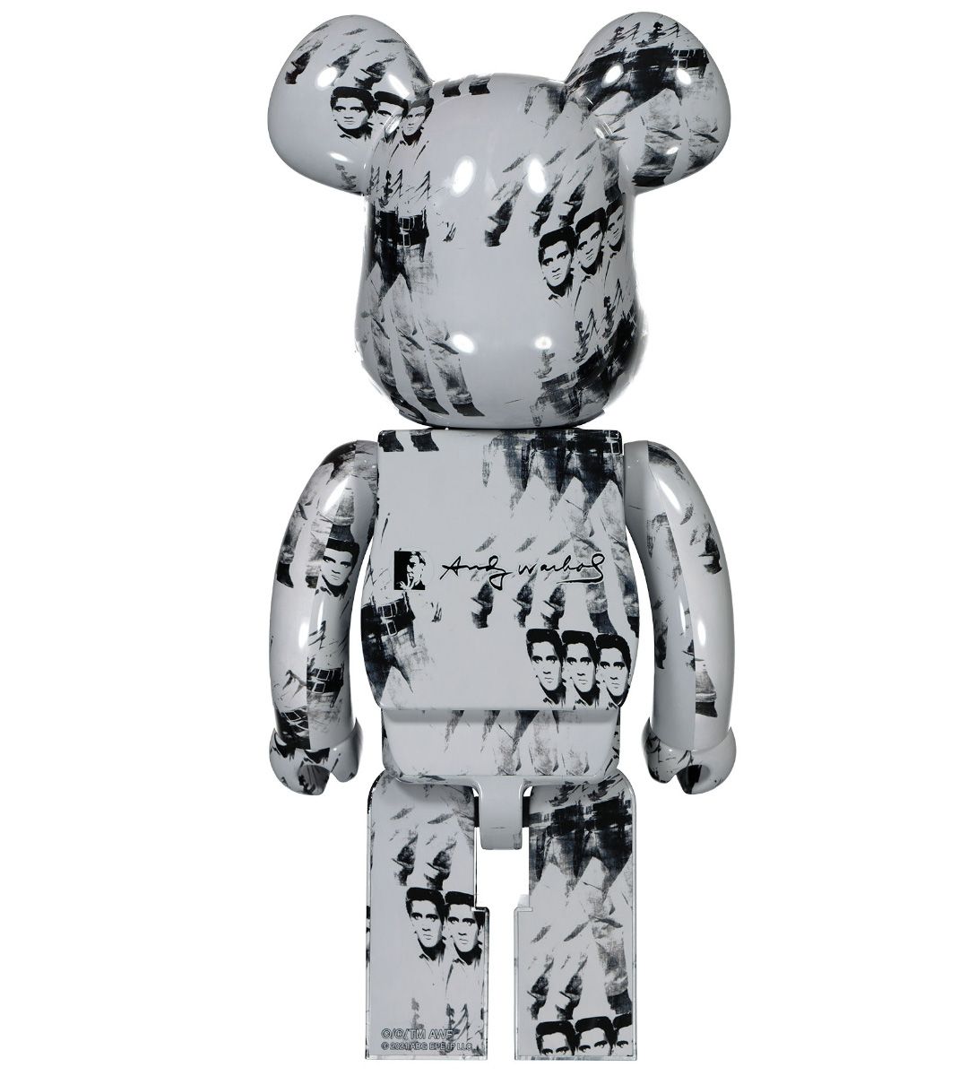 1000% Bearbrick Andy Warhol Elvis Presley Collectible Art Toy - Perfect for Home Display, Office Decor & Pop Culture Collections
