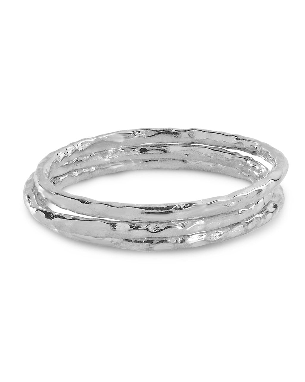 Textured Triple Band Ring Set for Women - Stackable Boho Rings for Everyday Wear, Layered Rings for Casual & Formal Outfits