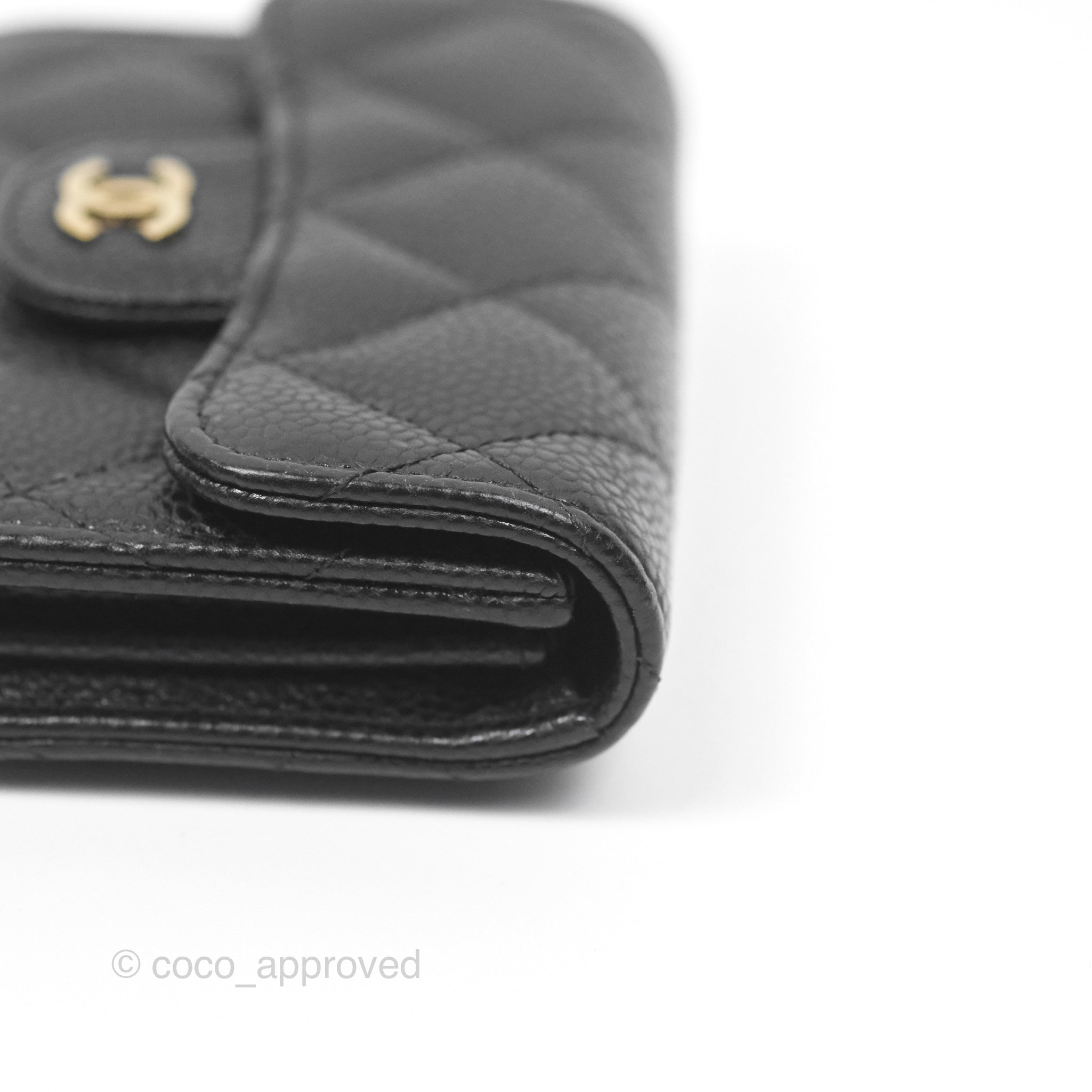 Chanel Caviar Quilted Flap Card Holder Wallet in Black with Gold Hardware - Perfect for Everyday Luxury & Gift Giving