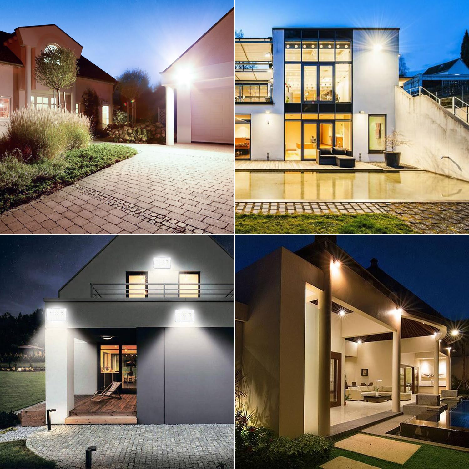 Indmird 2 Pack 200W LED Outdoor Flood Lights - Waterproof Bright Exterior Lighting for Yard, Garden, Playground, Garage, Basketball Court & Stadium - Perfect for Security, Landscape & Sports Field Illumination