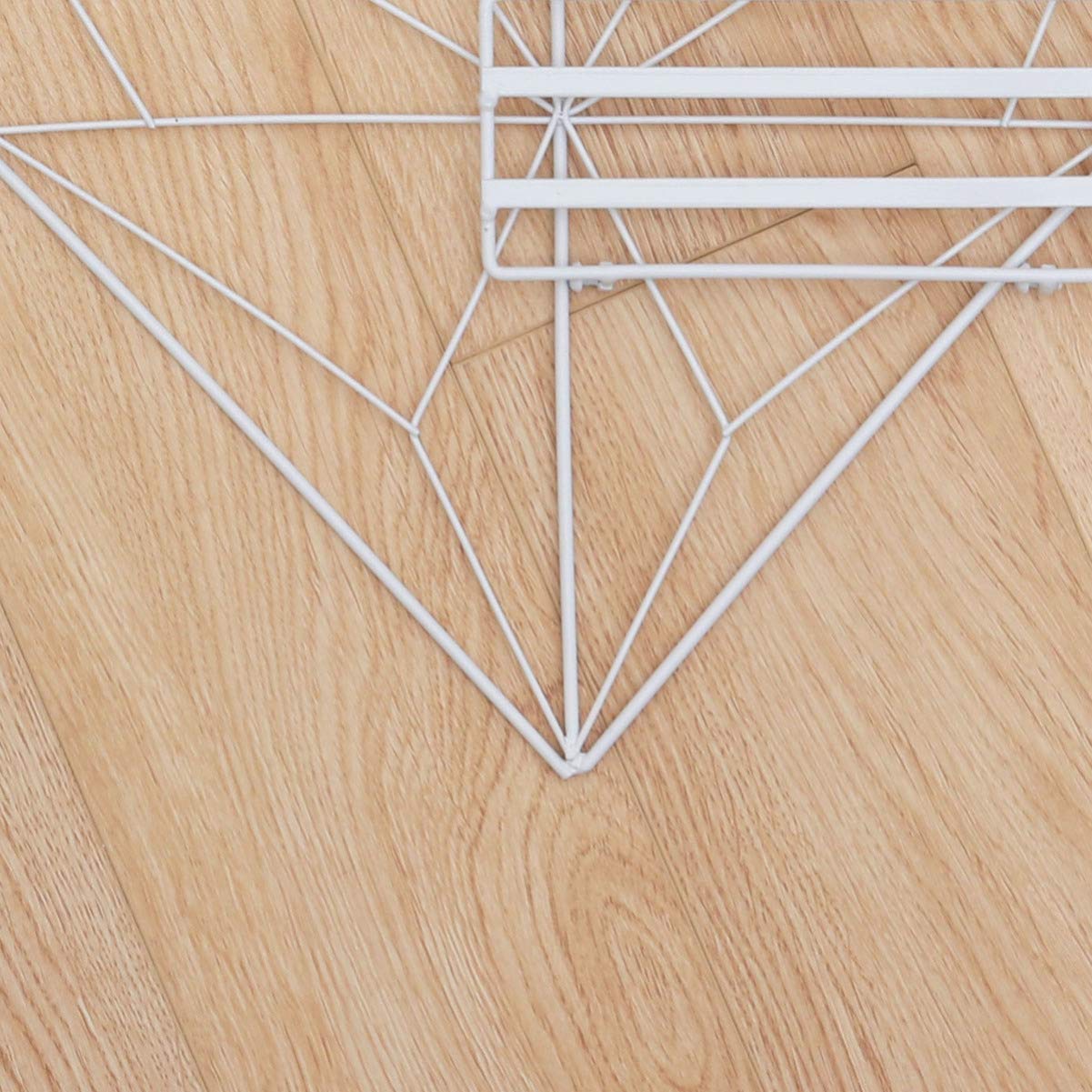 Heart Shaped Picture Frame - Mesh Photo Holder & Wall Display for Bedroom Decor, Wedding Photos, Baby Pictures - White Metallic Wire Grid Panel for Hanging Memories