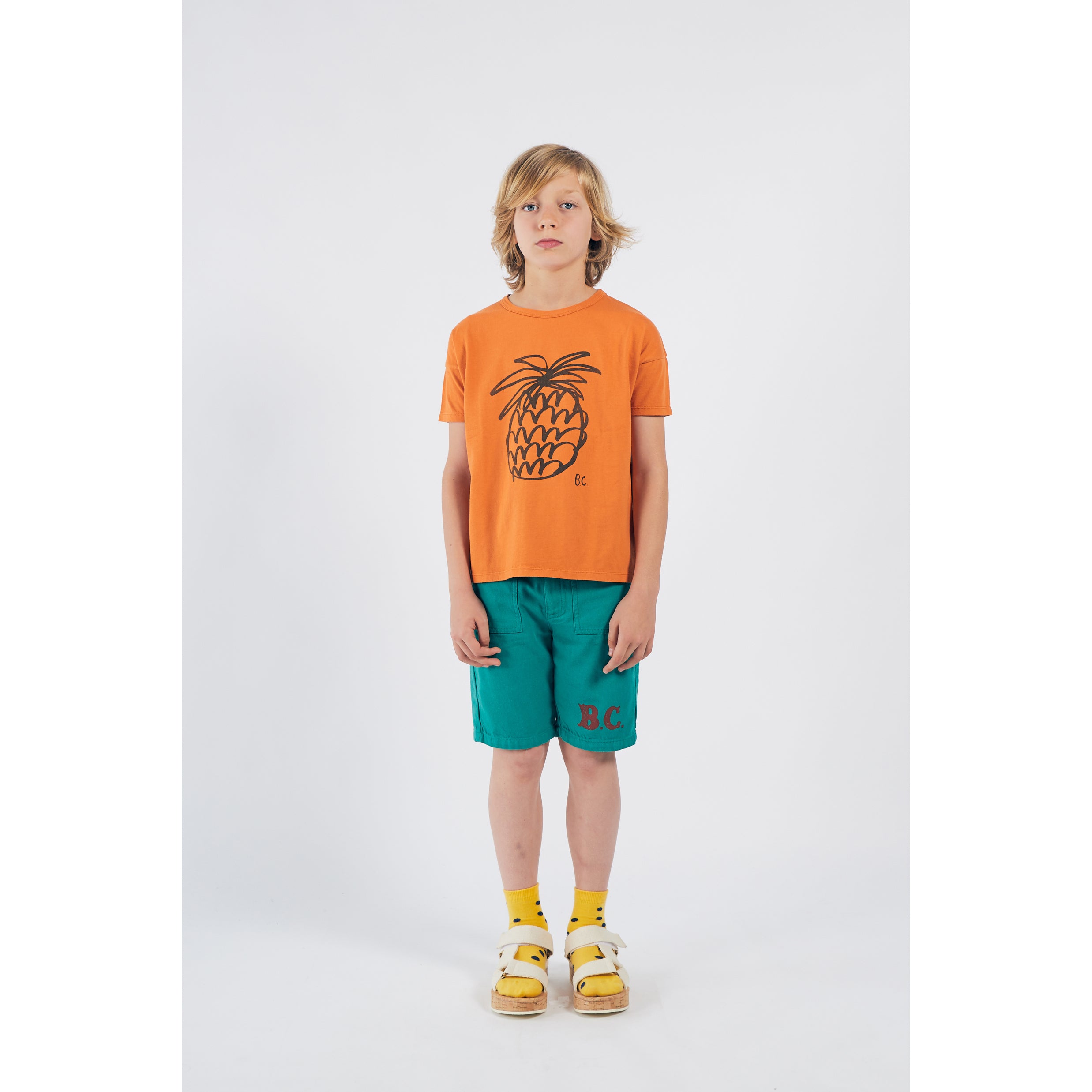 Bobo Choses Pineapple Graphic T-Shirt for Kids | Cute Summer Casual Top | Perfect for Beach, Vacation & Playdates