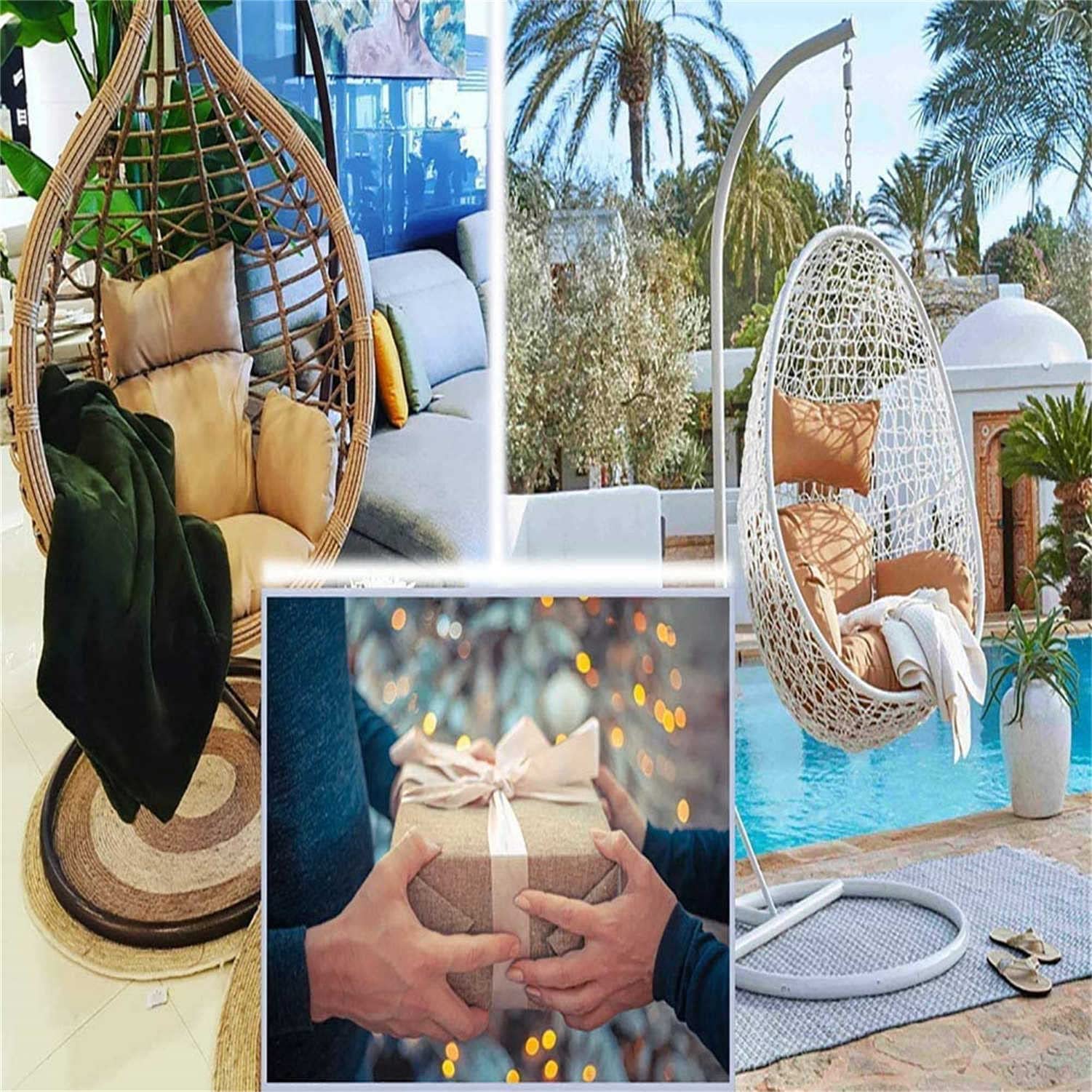 Thickened Hanging Basket Seat Cushion - Comfortable Swing Egg Chair Pad for Indoor & Outdoor Use - Perfect for Patio, Garden, Yard, and Hammock Relaxation