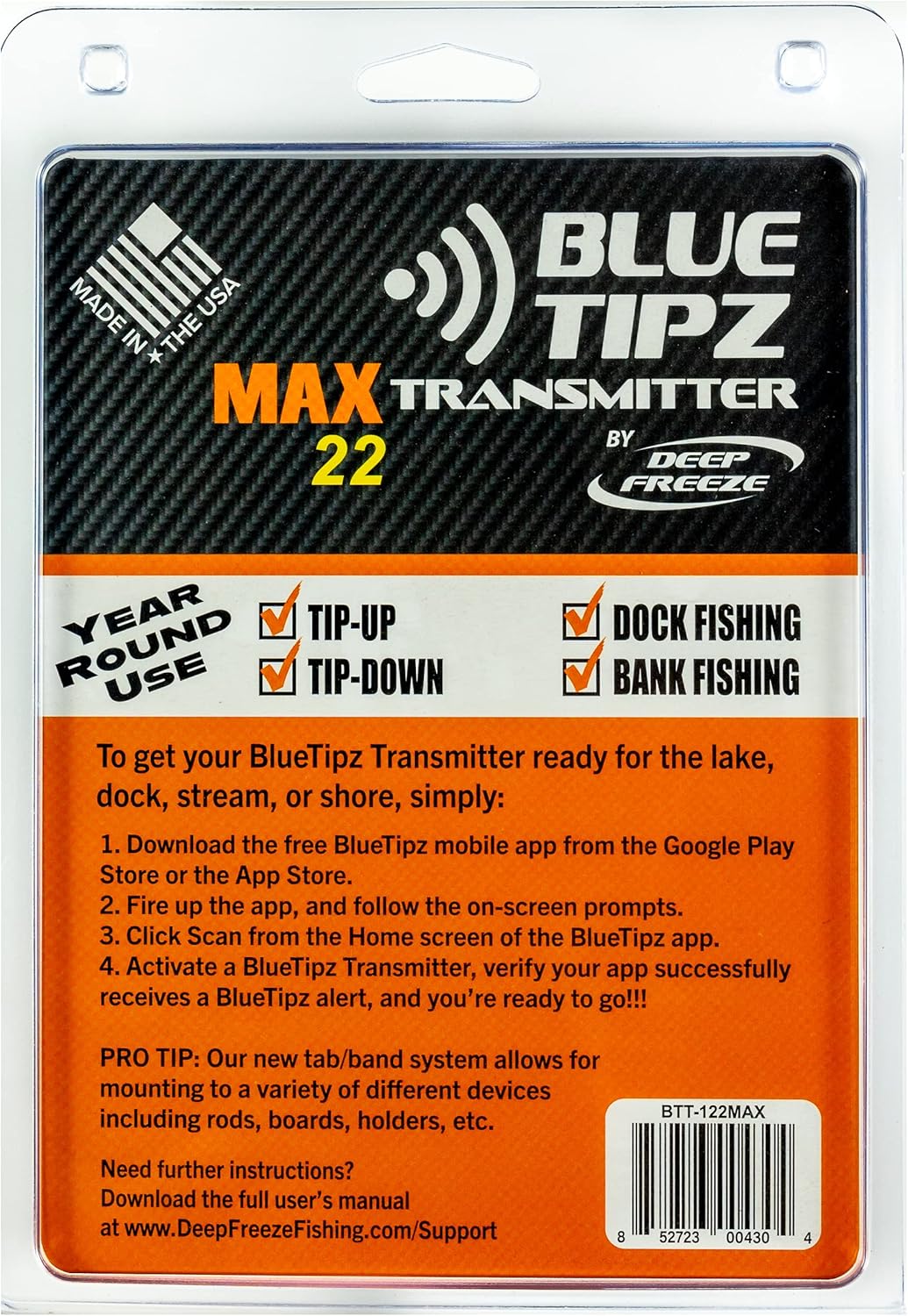 Deep Freeze BlueTipz Wireless Temperature Transmitter (1 Pack) - Max 22°F Monitoring for Cold Storage & Freezers - Ideal for Restaurants, Labs & Pharmaceutical Storage