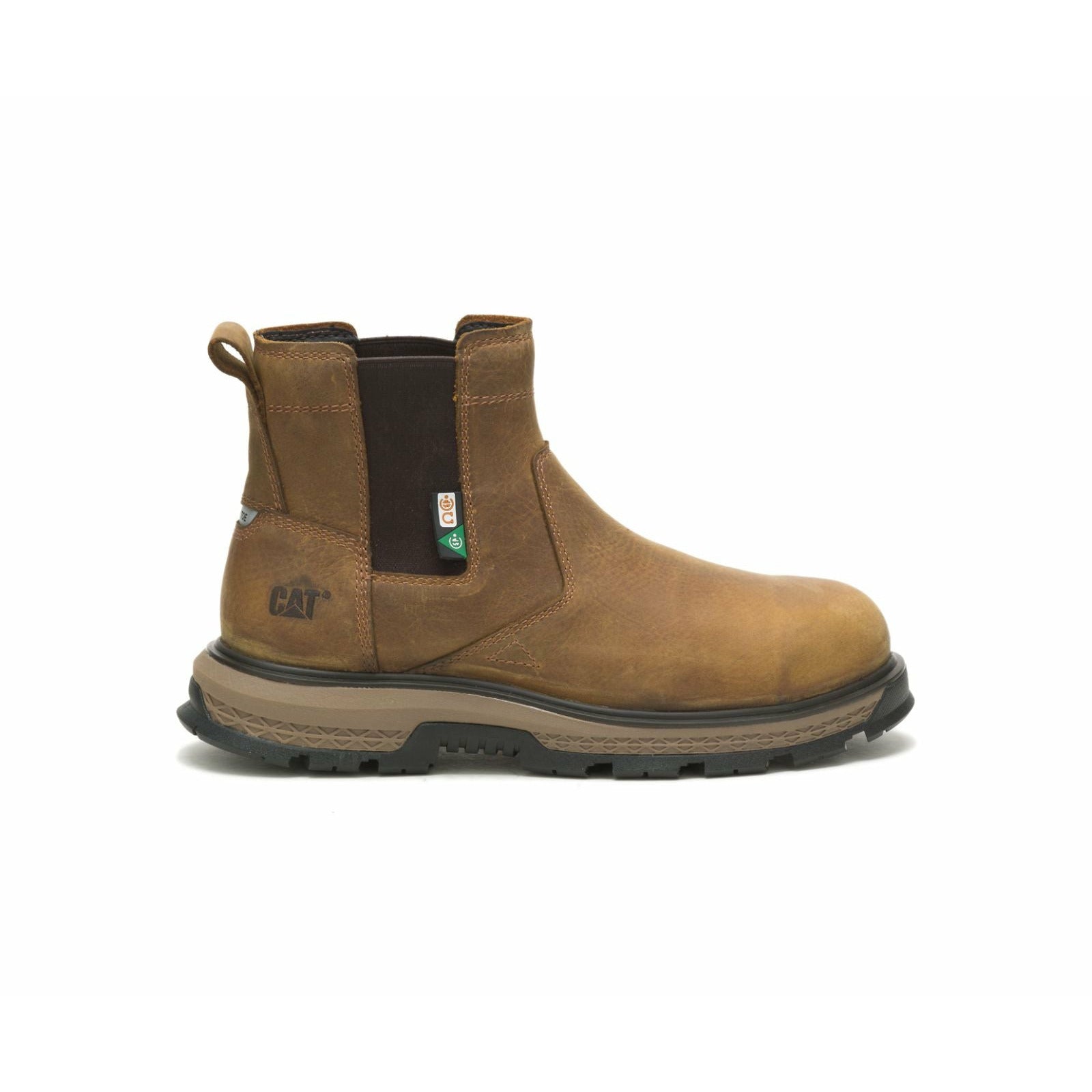 CAT Men's Exposition Chelsea Alloy Toe CSA Certified Work Boots - P725314 - Slip Resistant Safety Shoes for Construction, Warehouse & Industrial Work