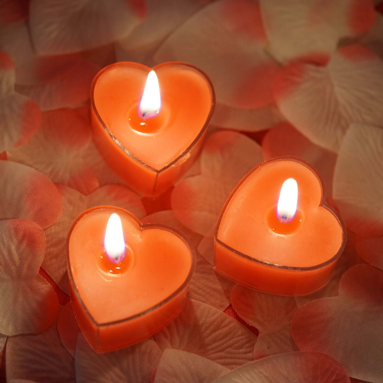 12 Pack Heart Shaped Tealight Candles - Romantic Red Valentine's Day Decor for Weddings, Anniversaries & Candlelit Dinners