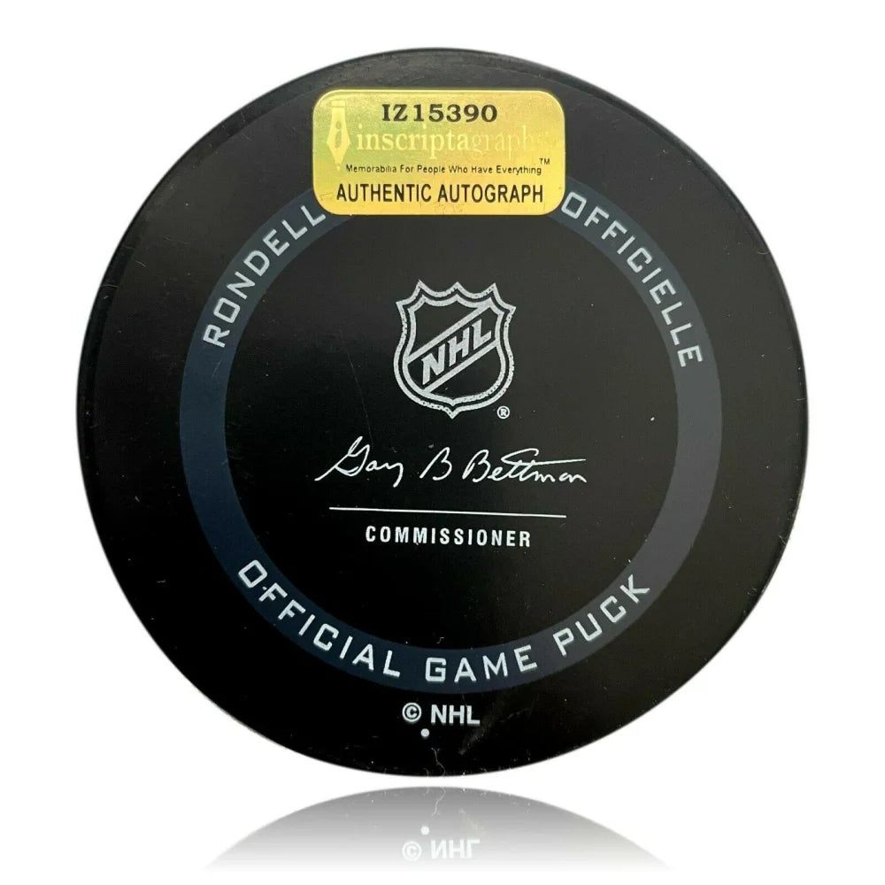 Keegan Kolesar Autographed Vegas Golden Knights NHL Hockey Puck with COA - Collectible Memorabilia for Hockey Fans & Sports Collectors - Perfect for Display, Gifts, and Game Room Decor