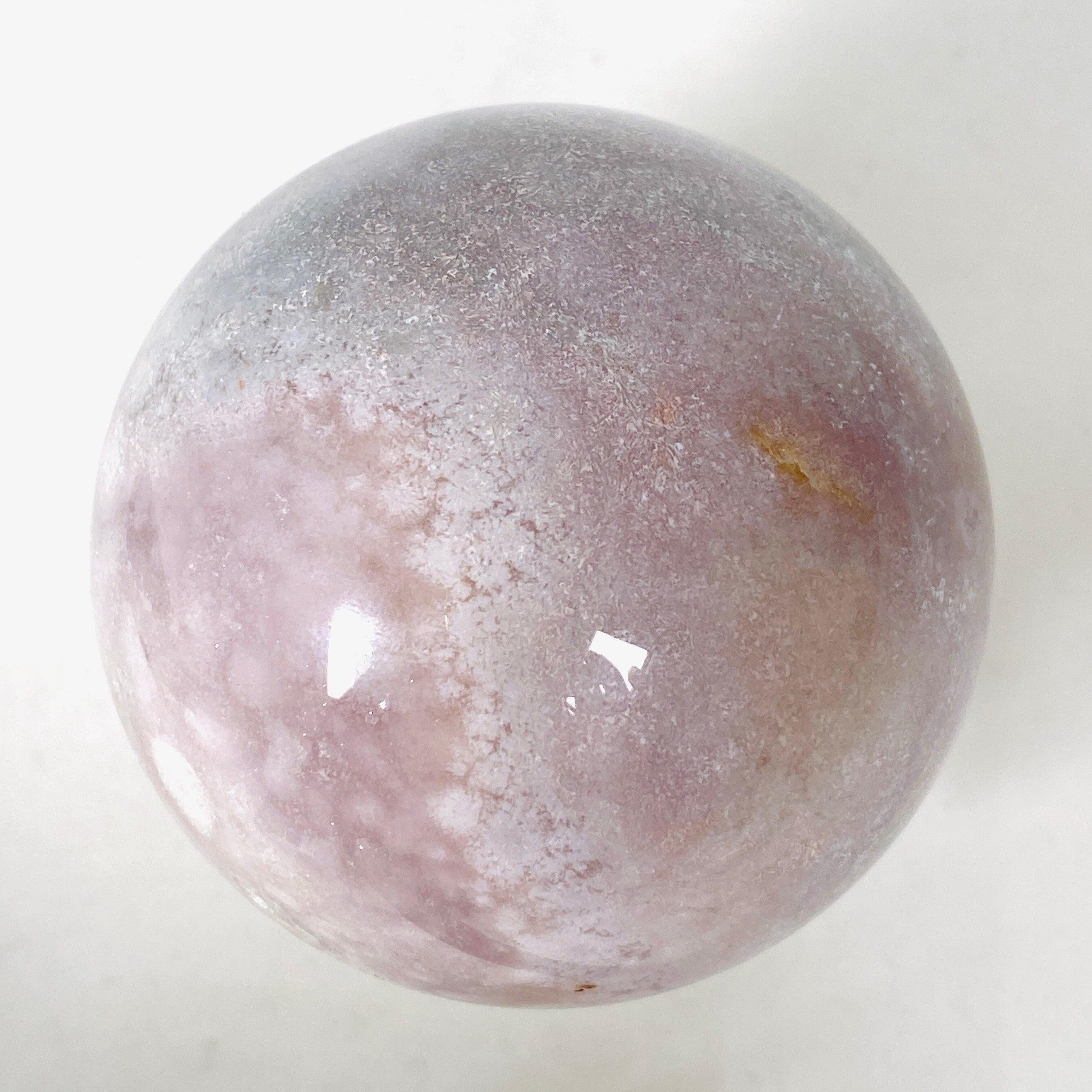 Natural Pink Amethyst Crystal Sphere - Healing Stone for Meditation, Reiki & Home Decor (PAMS 04) | Perfect for Spiritual Healing, Yoga Spaces & Gift Giving