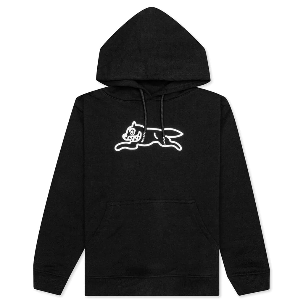 Classic Running Dog Hoodie for Men & Women - Black | Comfortable & Stylish Pullover for Jogging, Gym, and Outdoor Activities