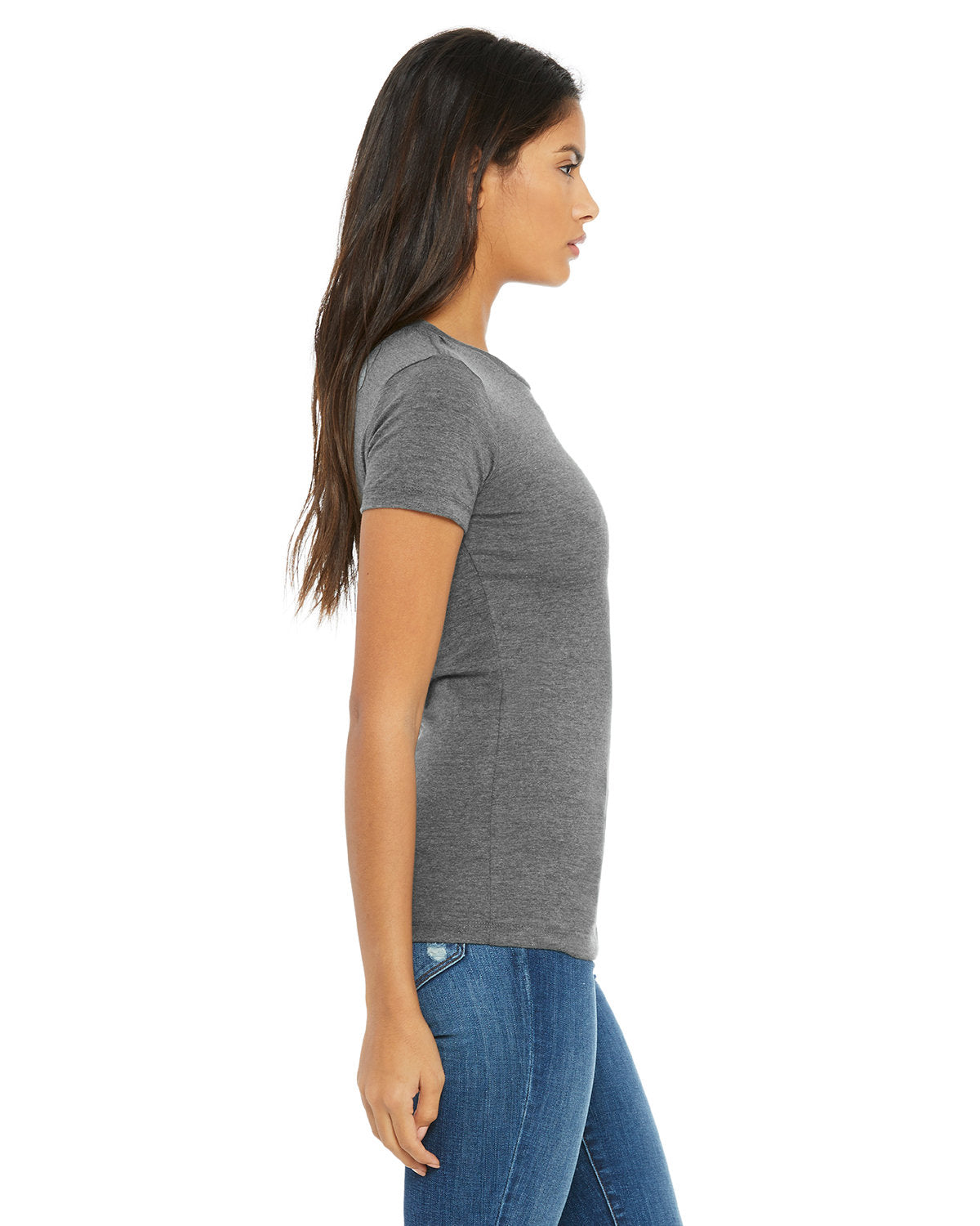 Bella + Canvas 6004 Women's Slim Fit Short Sleeve V-Neck T-Shirt - Soft Cotton Blend Tee for Casual Wear, Workout & Layering