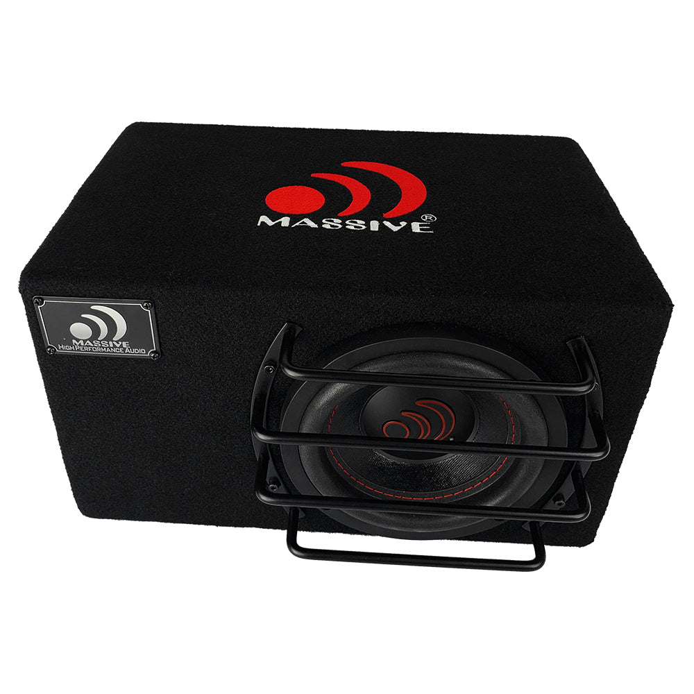 BG8 8-Inch 400 Watt RMS 2 Ohm Pre-Loaded Subwoofer in Ported Enclosure - Powerful Bass for Car Audio & Home Theater Systems